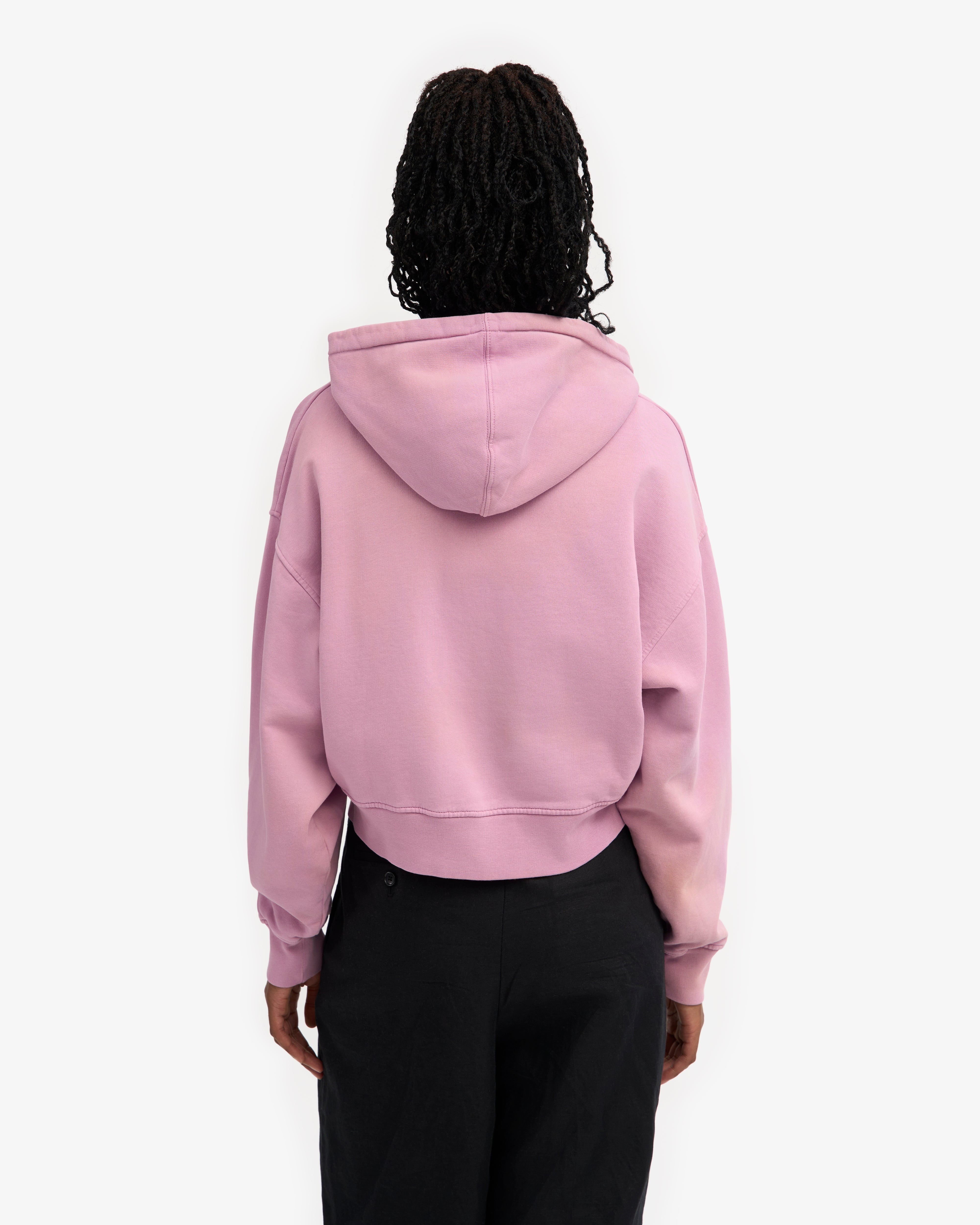 Organic Crop Zip Hood - Cherry Blossom