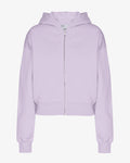 Organic Crop Zip Hood - Soft Lavender