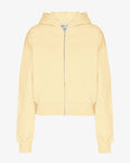 Organic Crop Zip Hood - Soft Yellow
