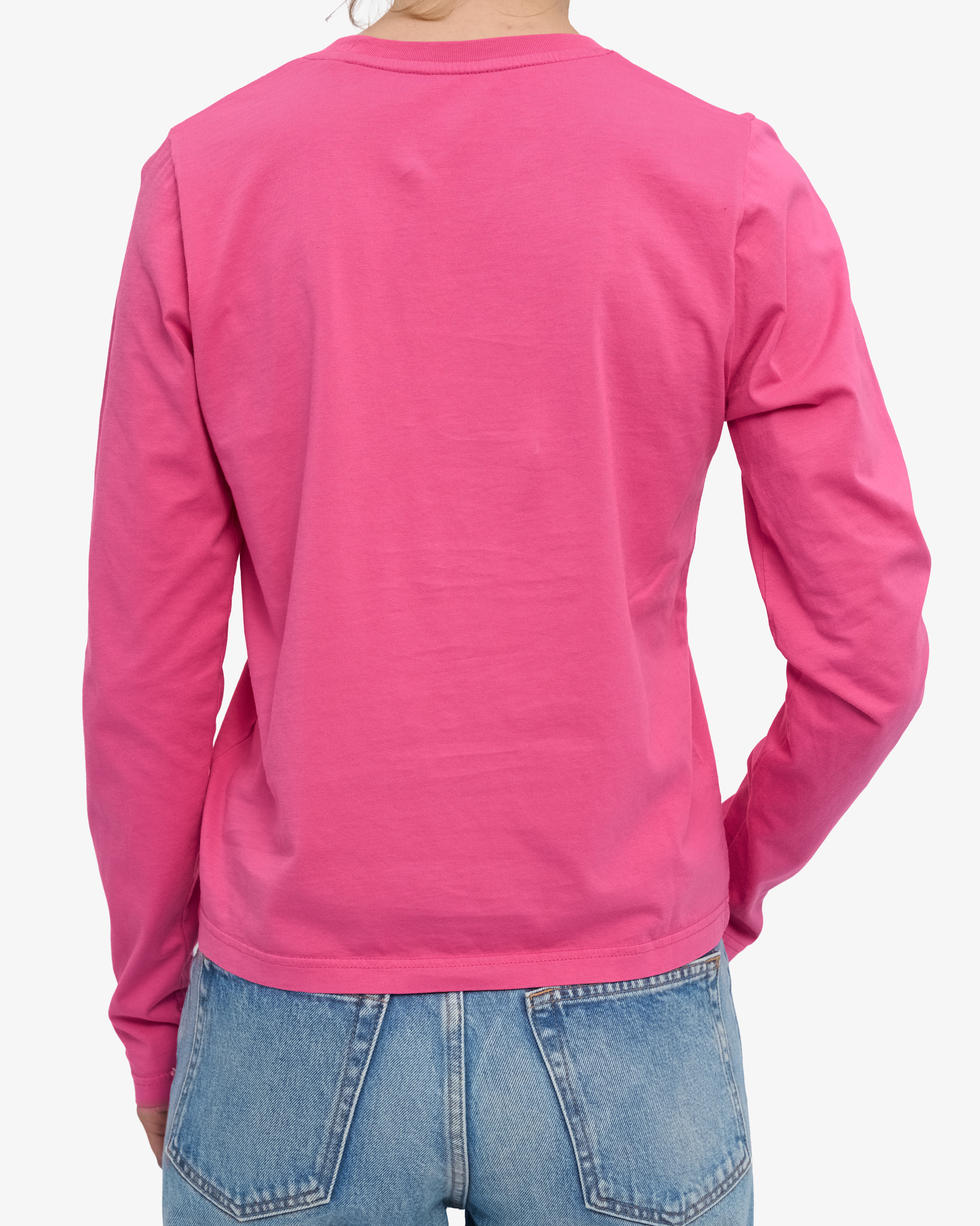 Women Organic LS T-Shirt - Bubblegum Pink