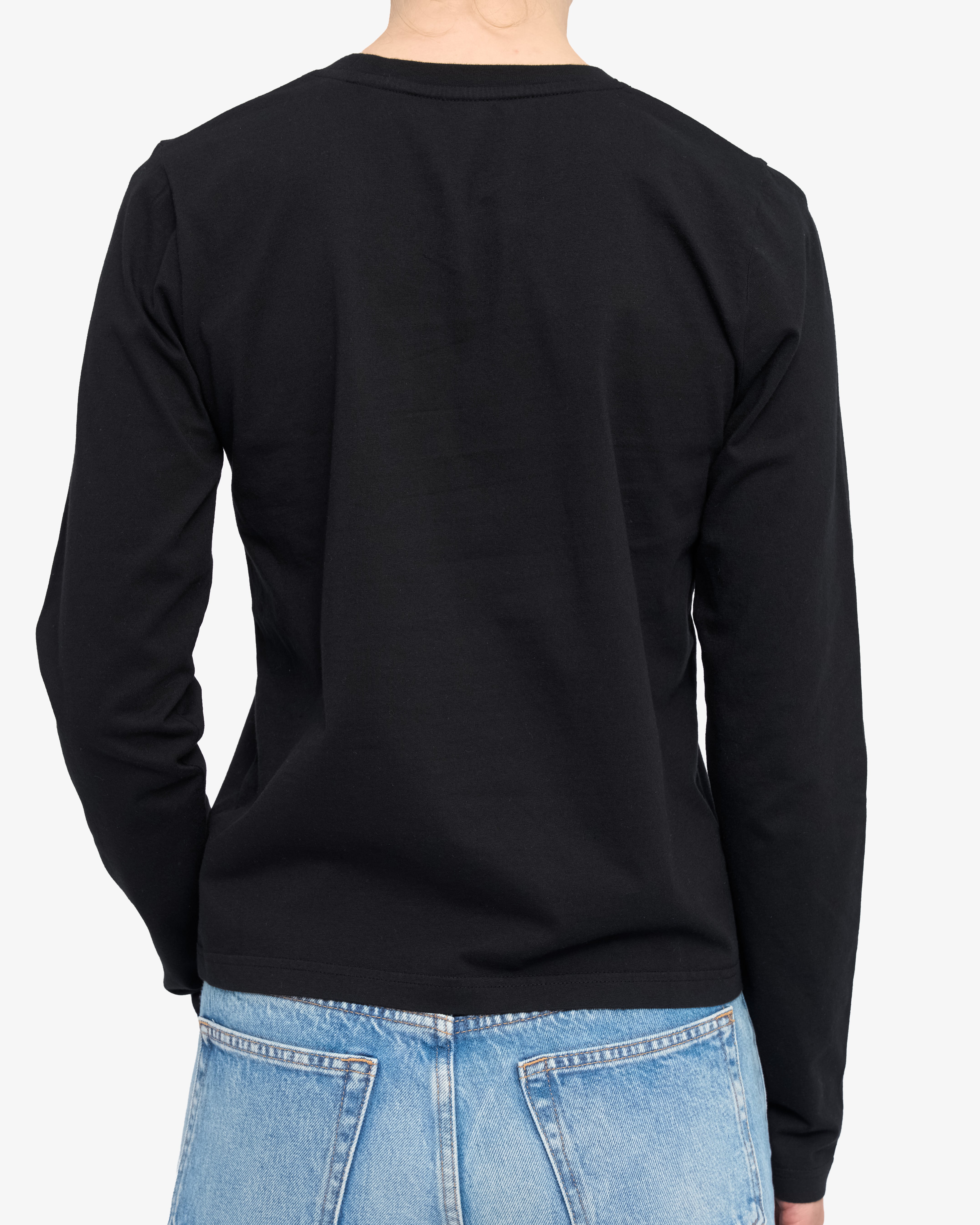 Women Organic LS T-Shirt - Deep Black