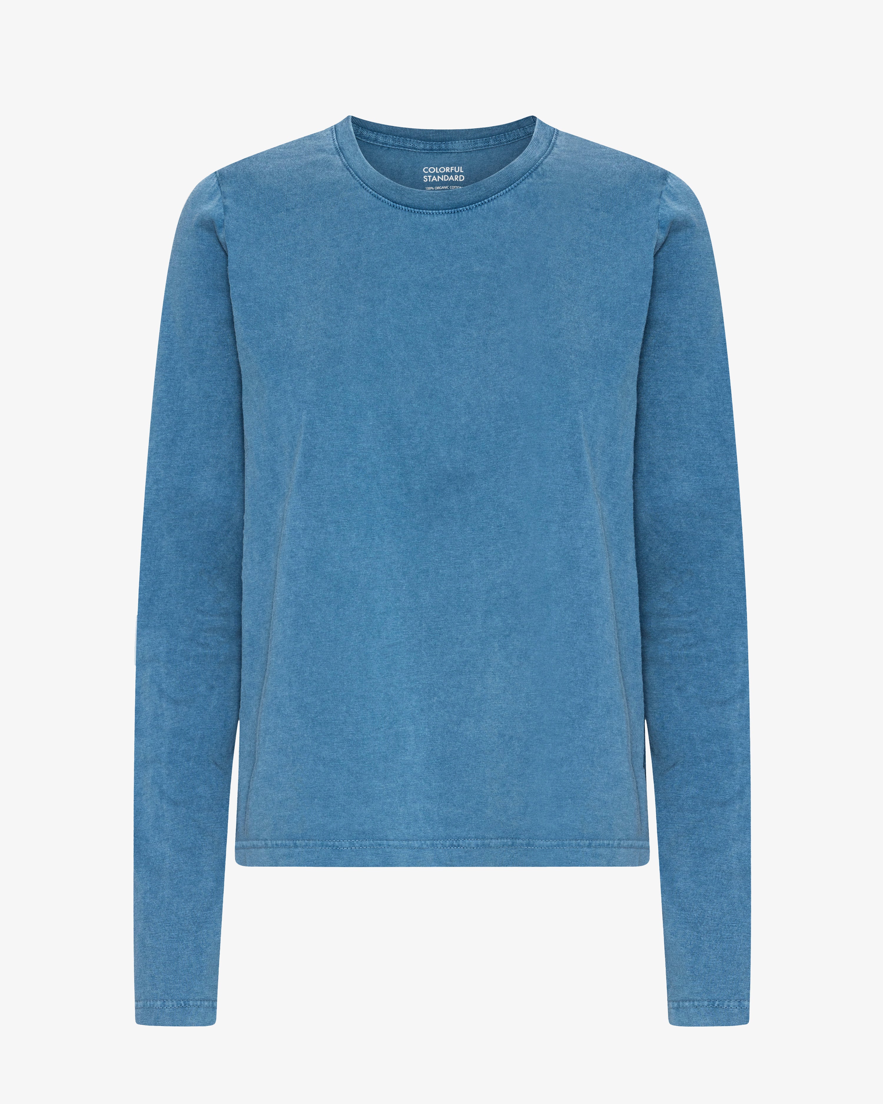 Women Organic LS T-Shirt - Faded Indigo