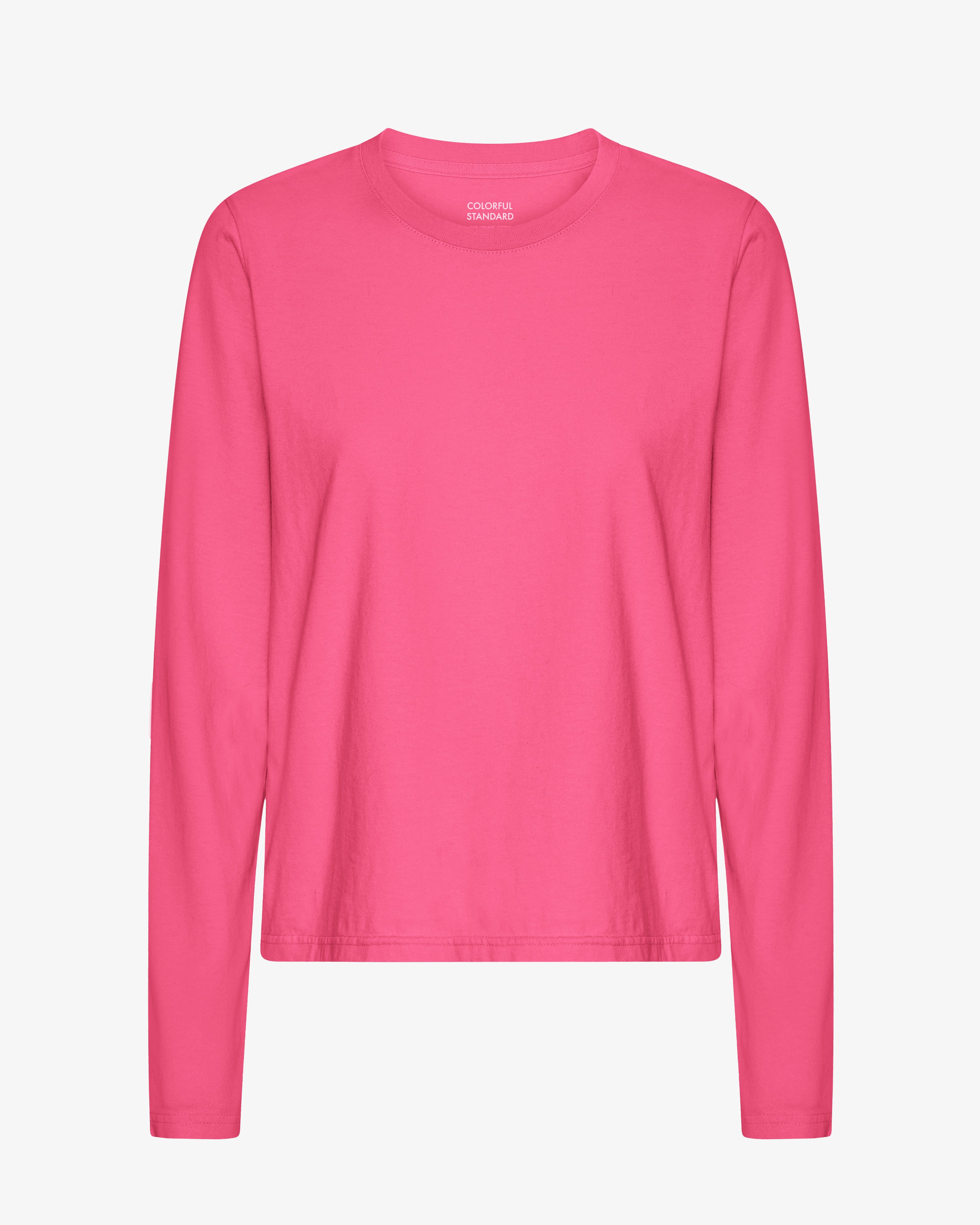 Women Organic LS T-Shirt - Bubblegum Pink