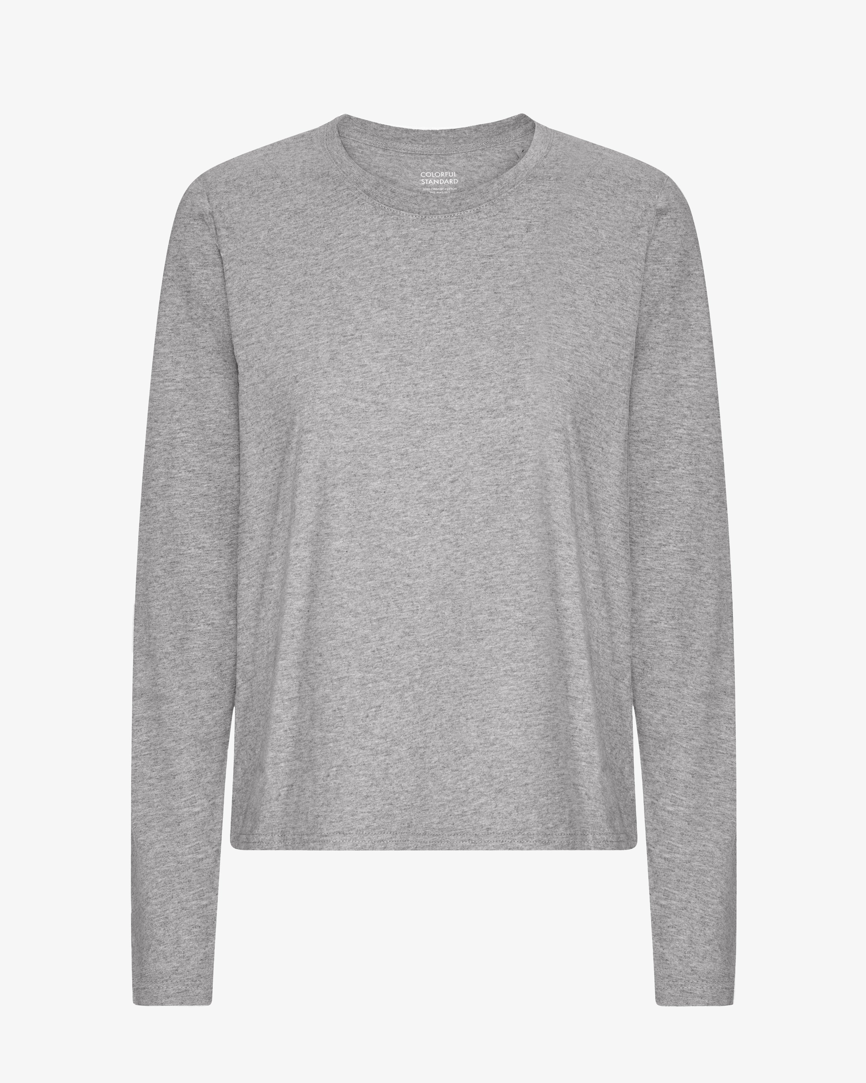Women Organic LS T-Shirt - Heather Grey