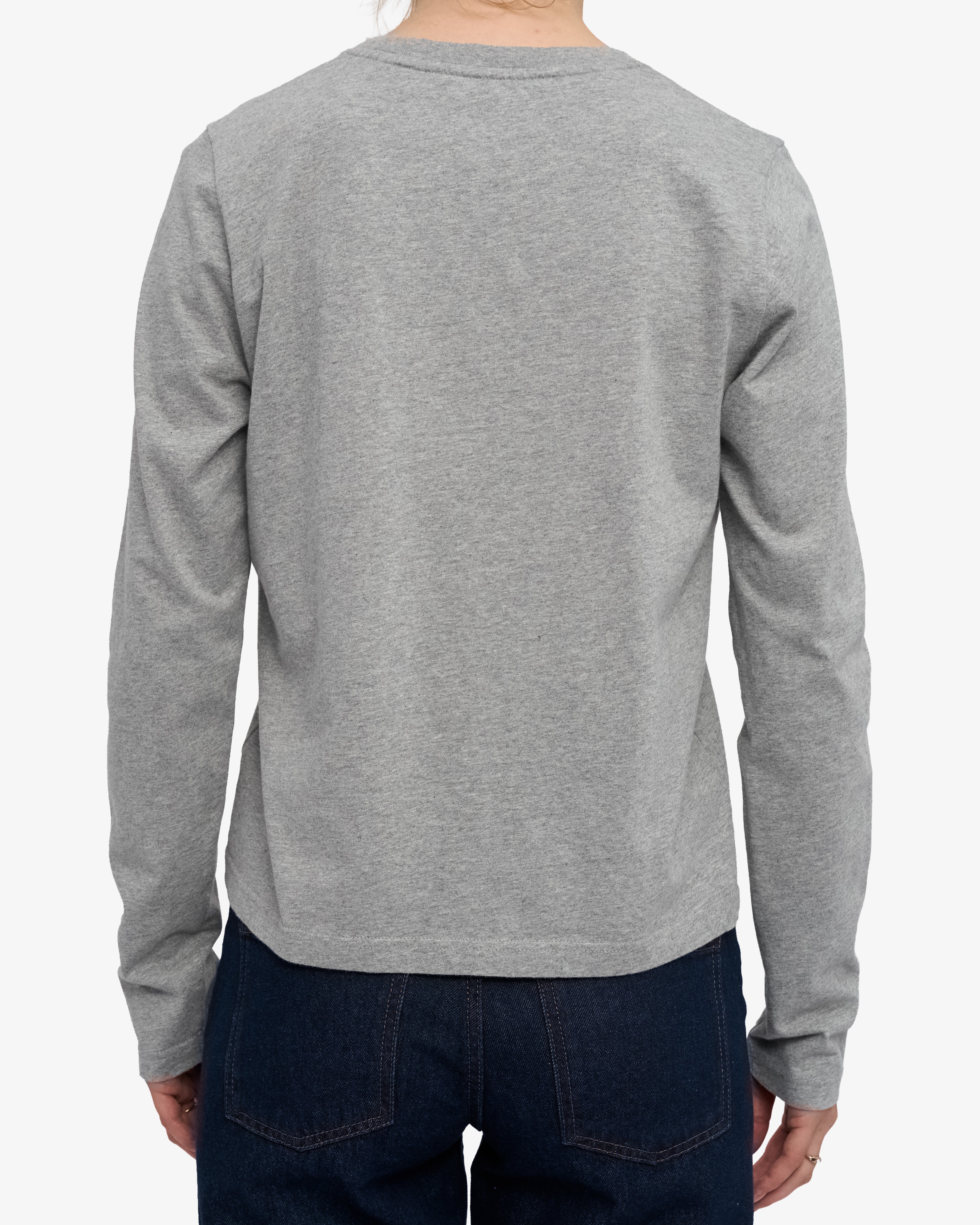 Women Organic LS T-Shirt - Heather Grey