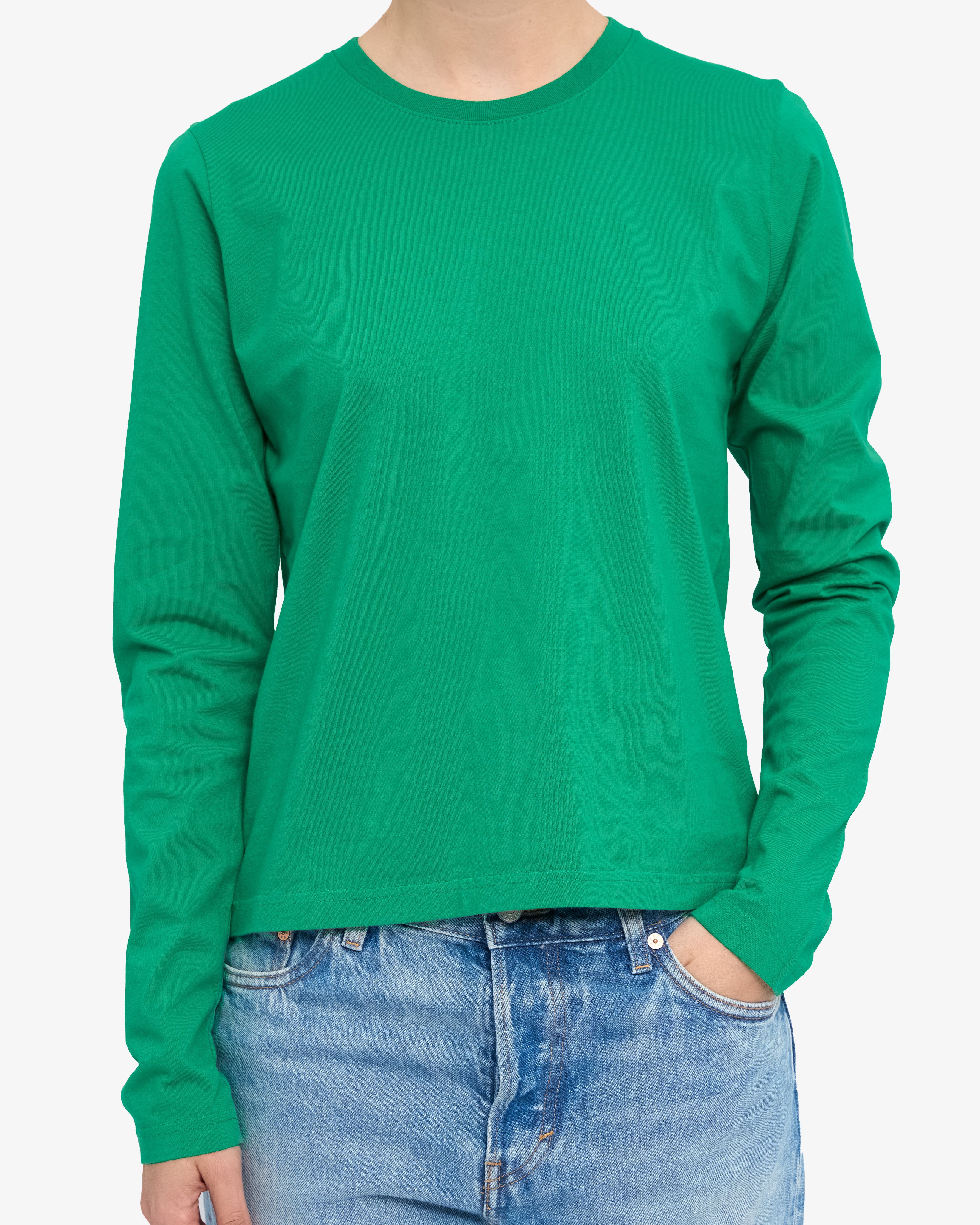 Women Organic LS T-Shirt - Kelly Green