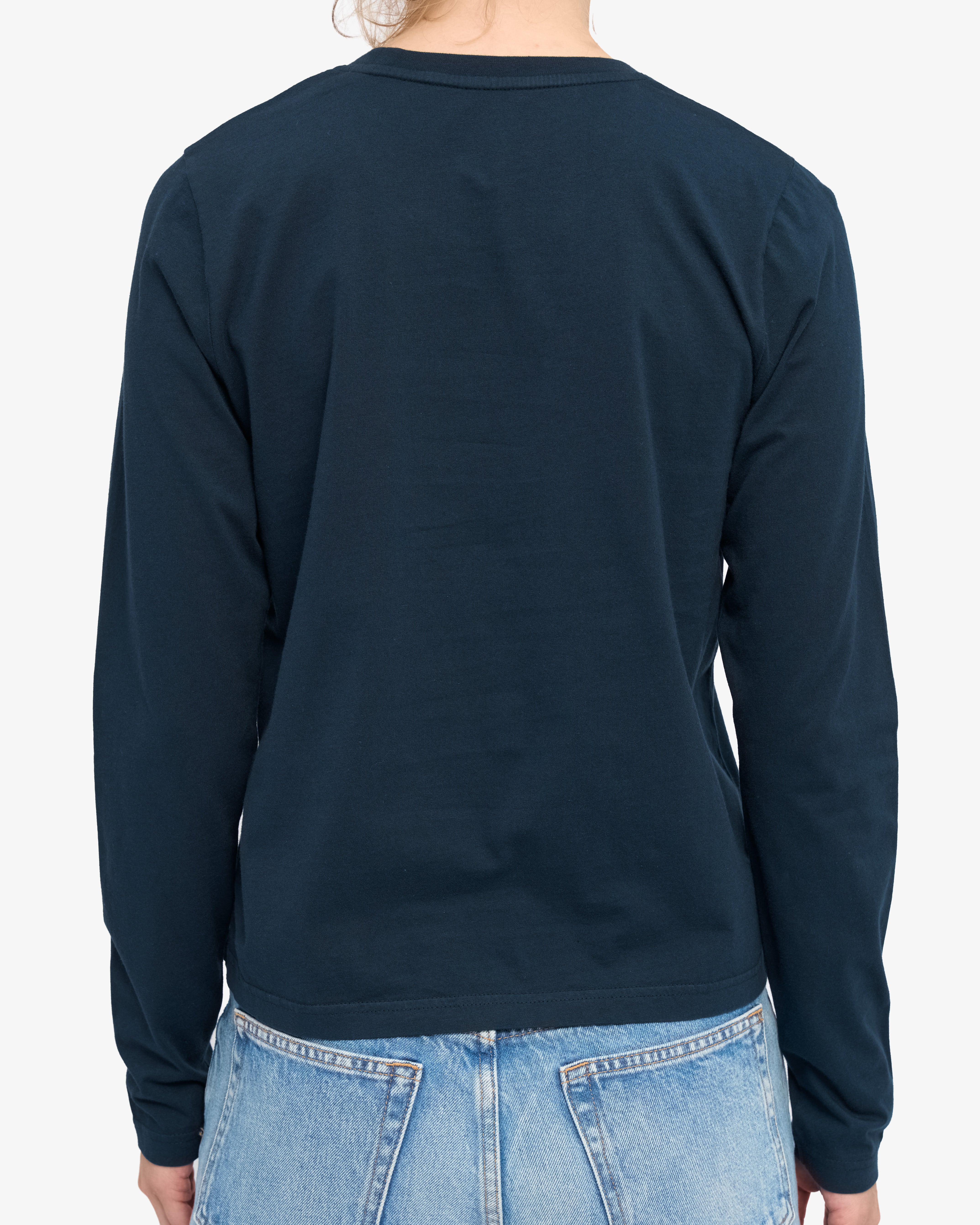 Women Organic LS T-Shirt - Navy Blue