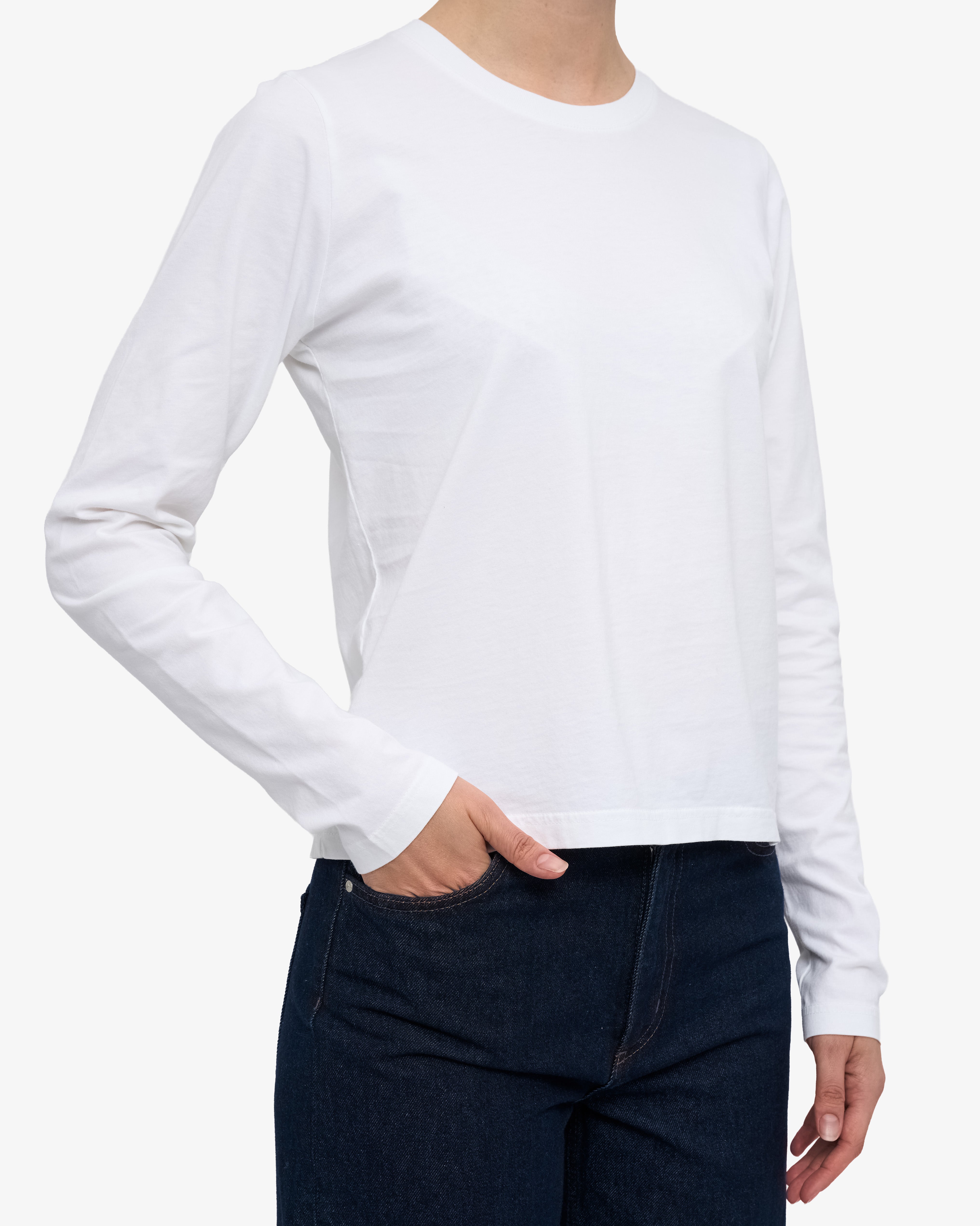 Women Organic LS T-Shirt - Optical White