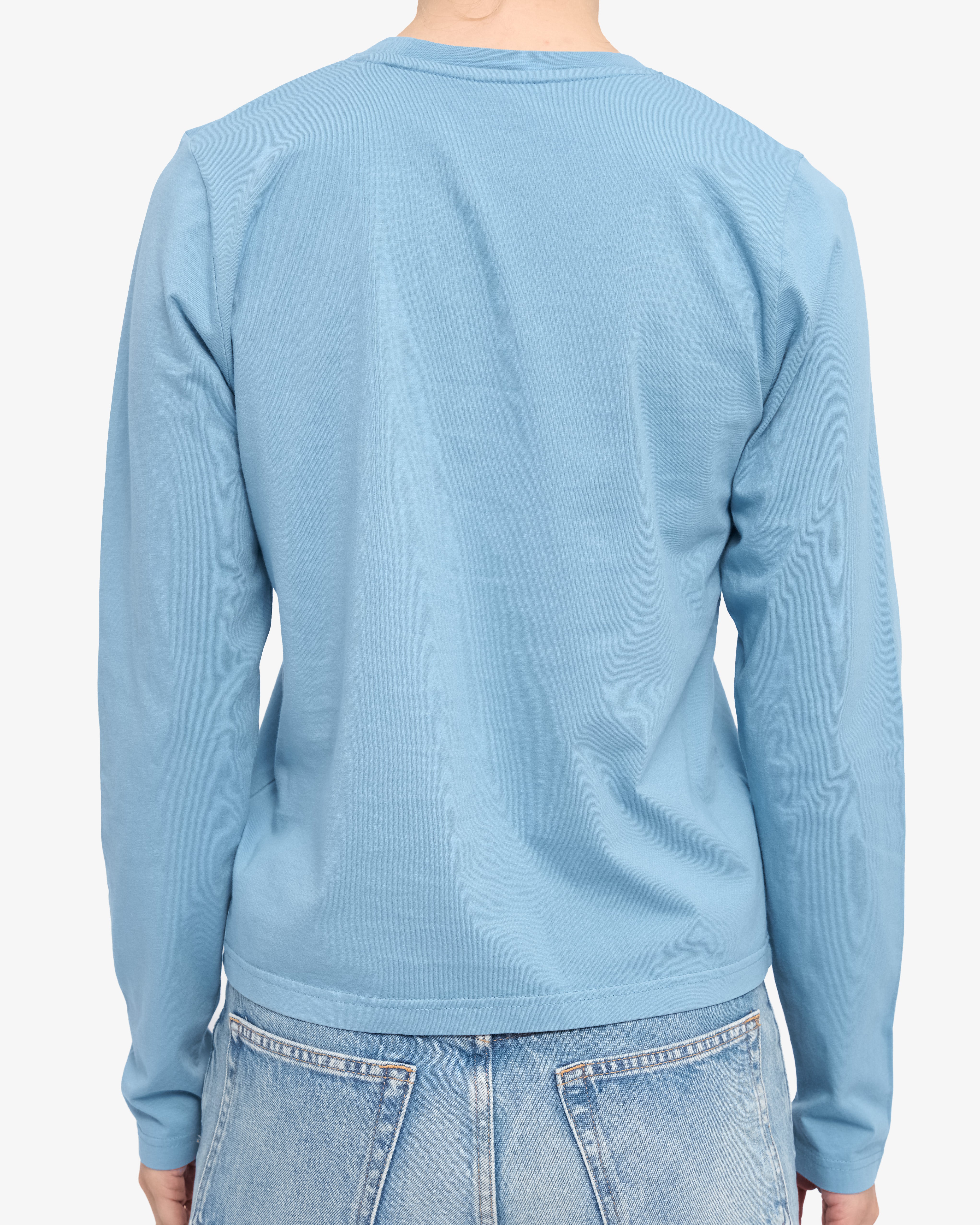 Women Organic LS T-Shirt - Seaside Blue