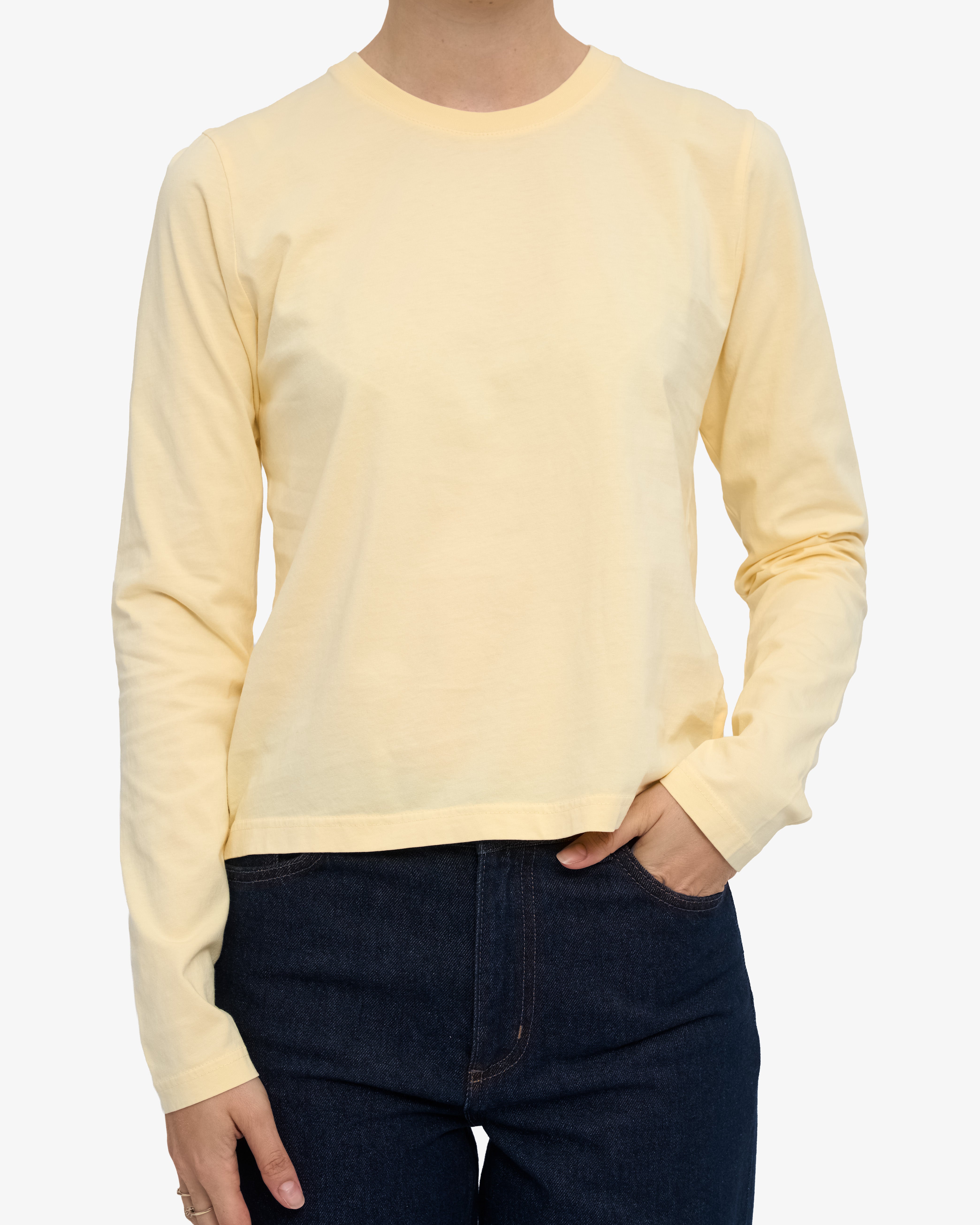 Women Organic LS T-Shirt - Soft Yellow