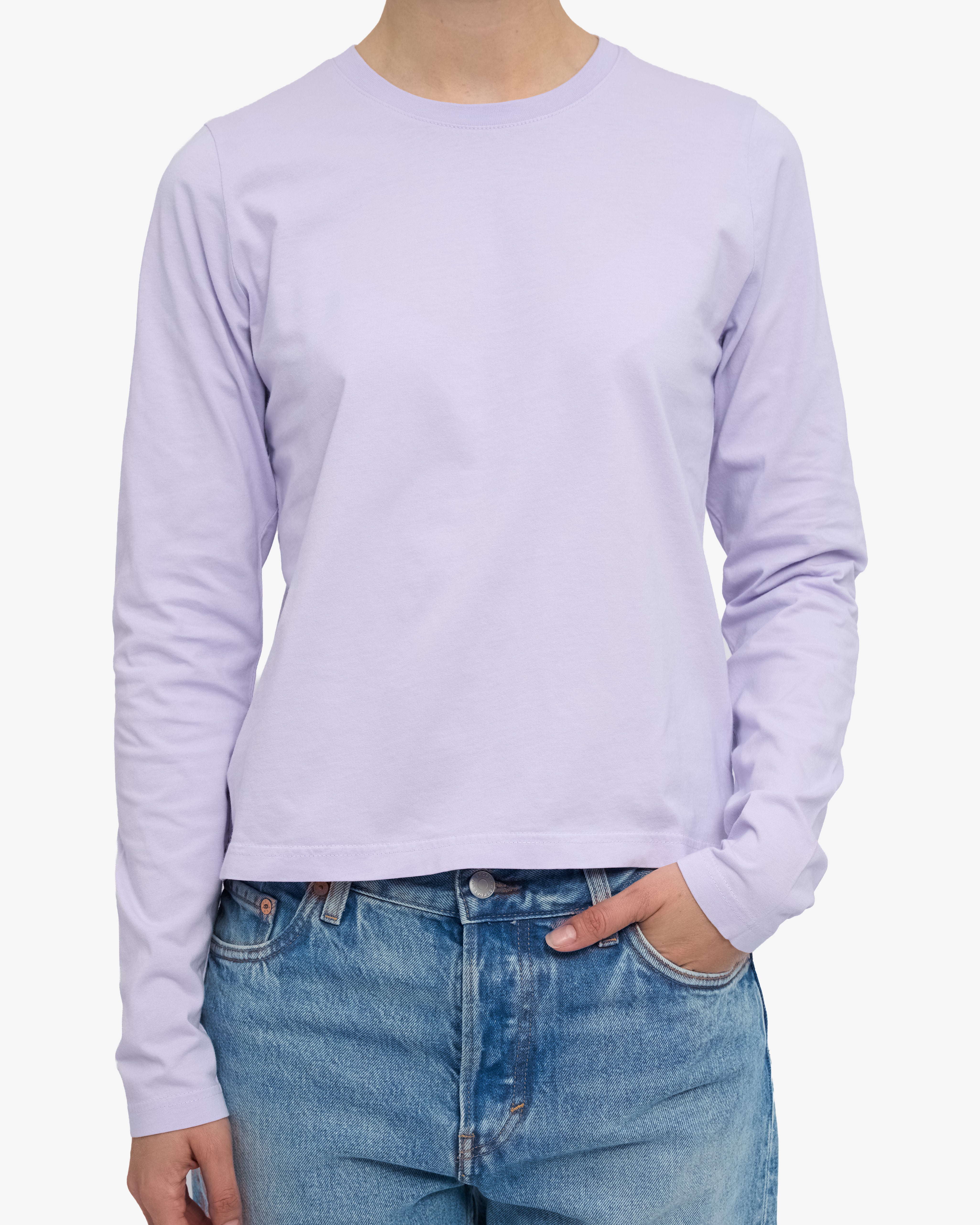 Women Organic LS T-Shirt - Soft Lavender