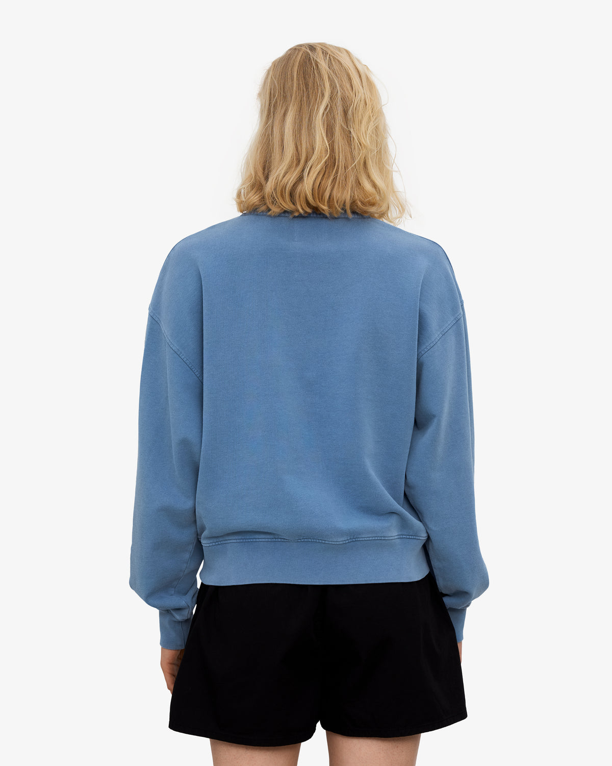 Women Organic Quarter Zip - Faded Indigo