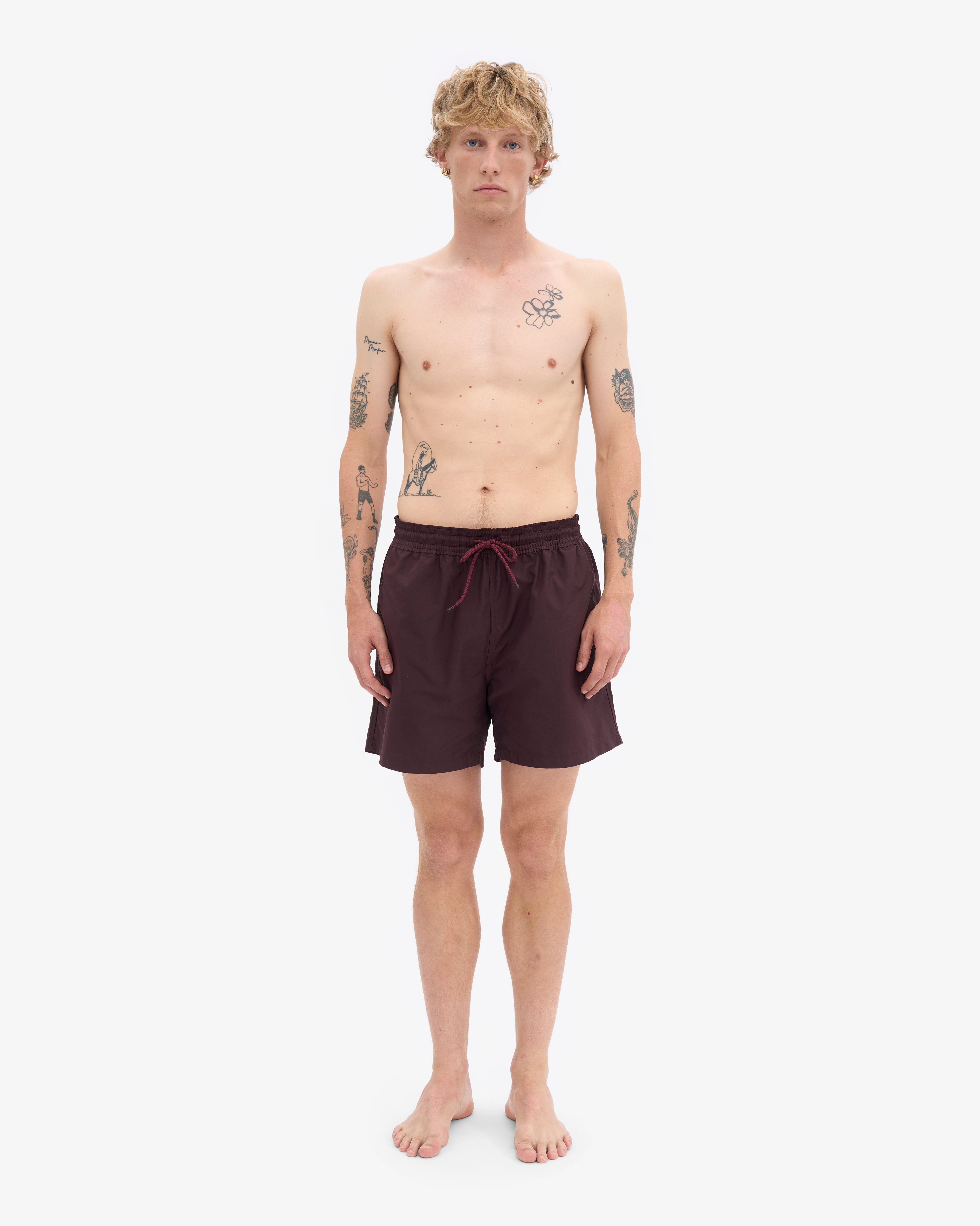 Classic Swim Shorts - Oxblood Red