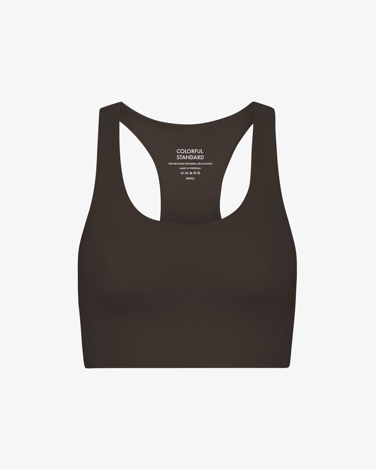 Built In Bra Cropped T-shirt - Brown / S