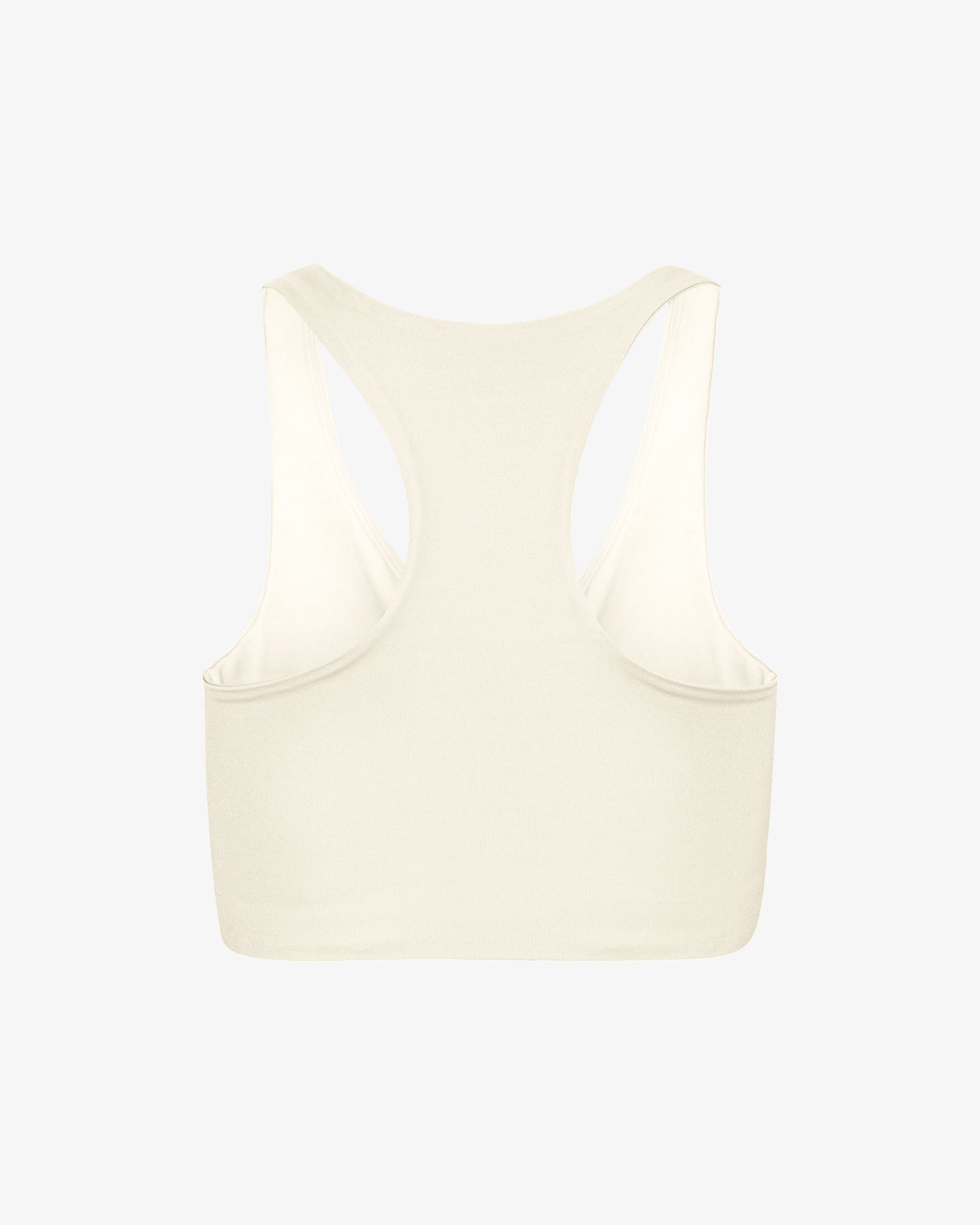 Active Cropped Bra - Ivory White