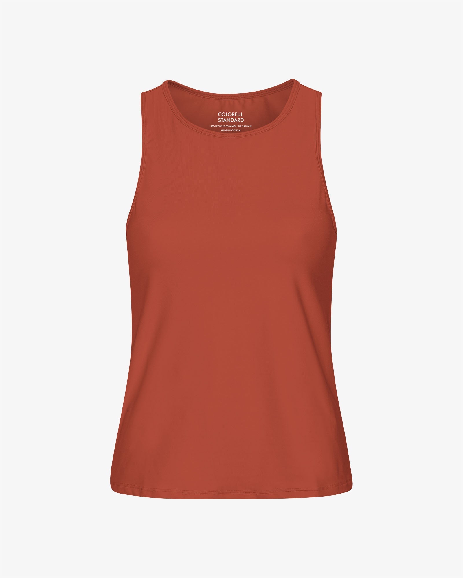 Women Organic Rib Tank Top - Sandstone Orange