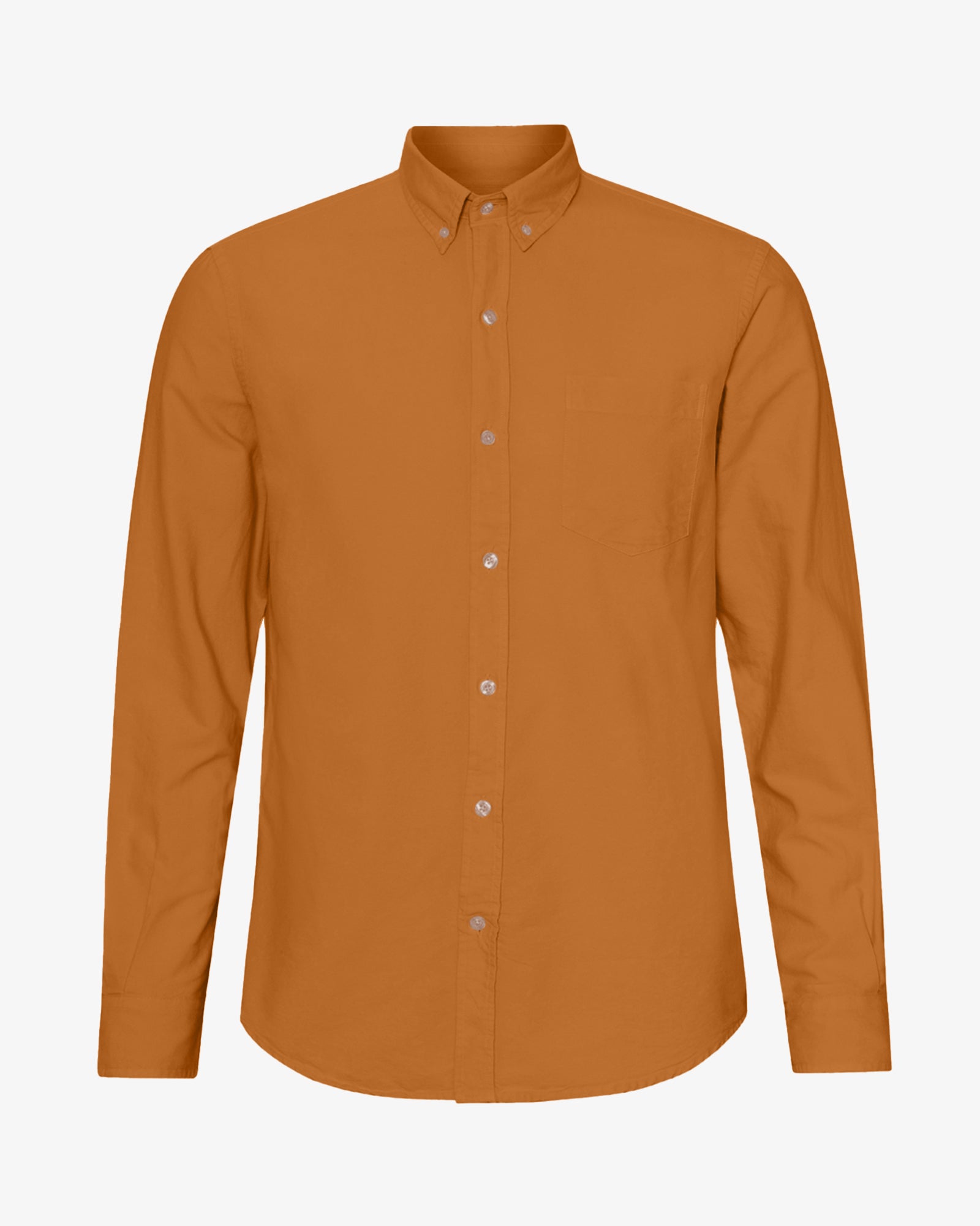 Organic Button Down Shirt - Ginger Brown