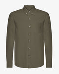 Organic Button Down Shirt - Dusty Olive