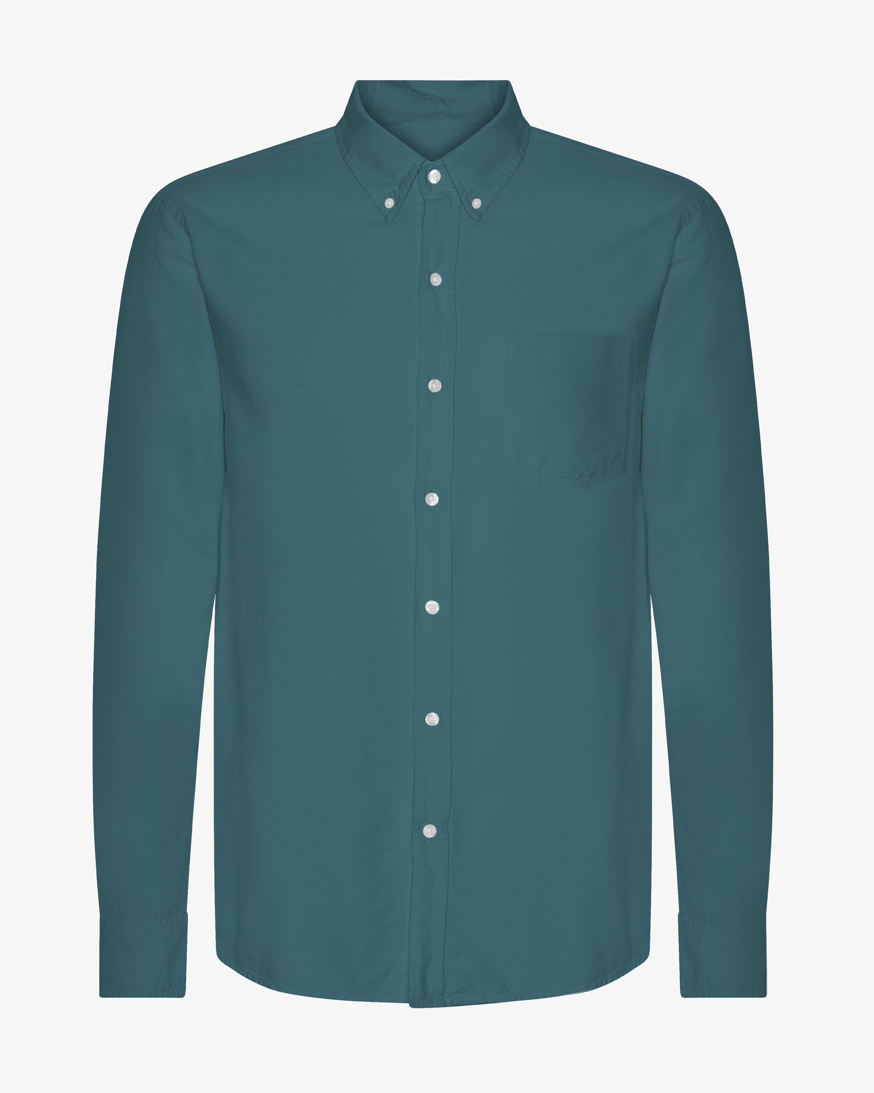 Organic Button Down Shirt - Ocean Green