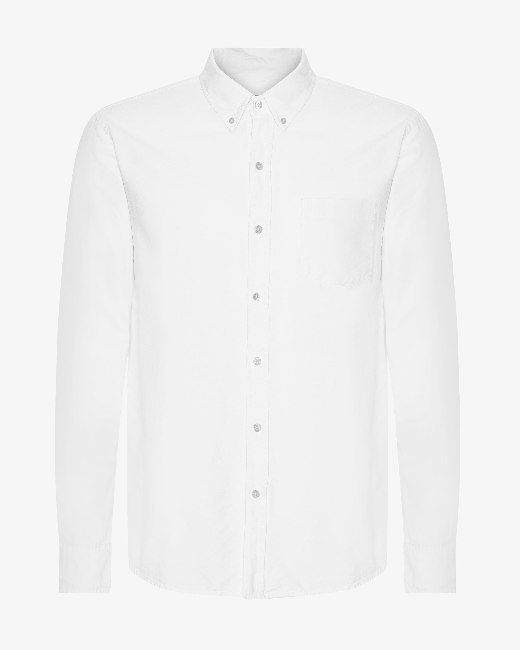 white semi organic concealed button shirt oversized mens ... plus /XL main image 0