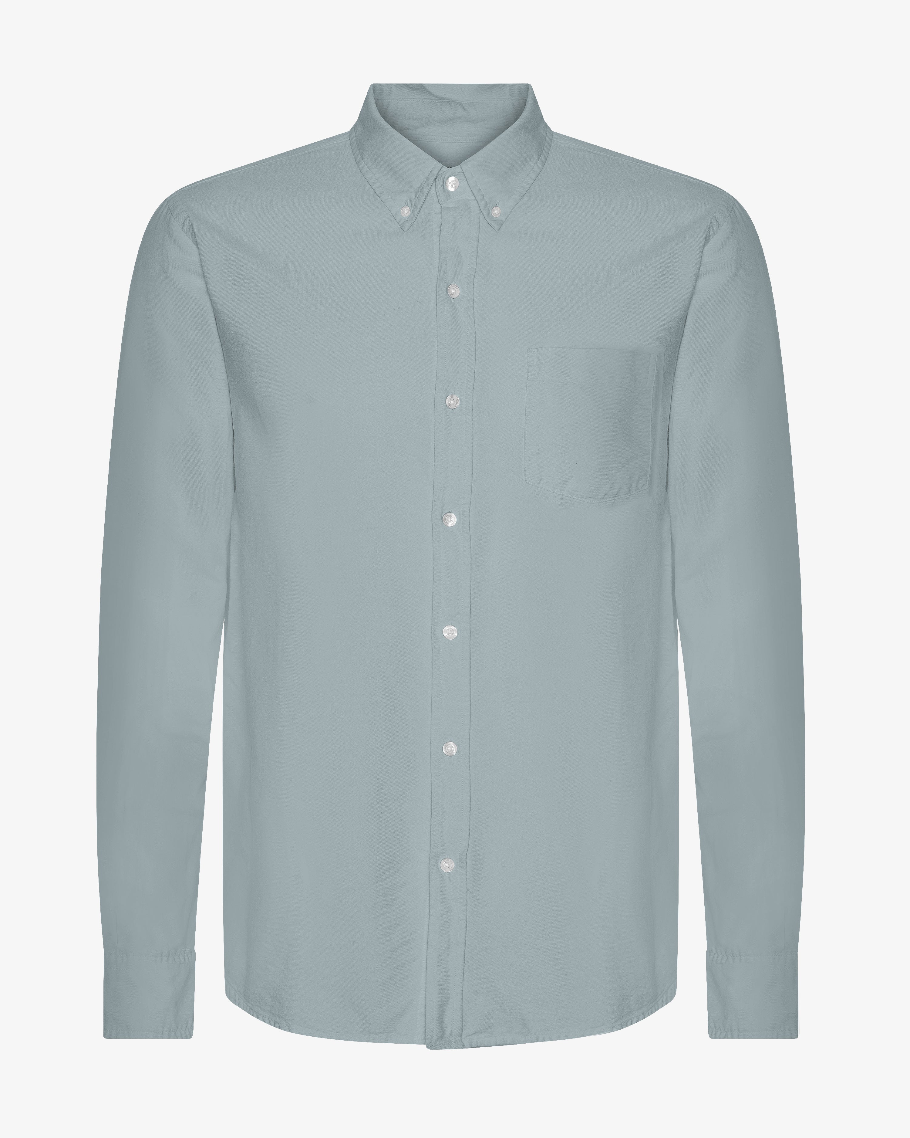 Organic Button Down Shirt - Steel Blue