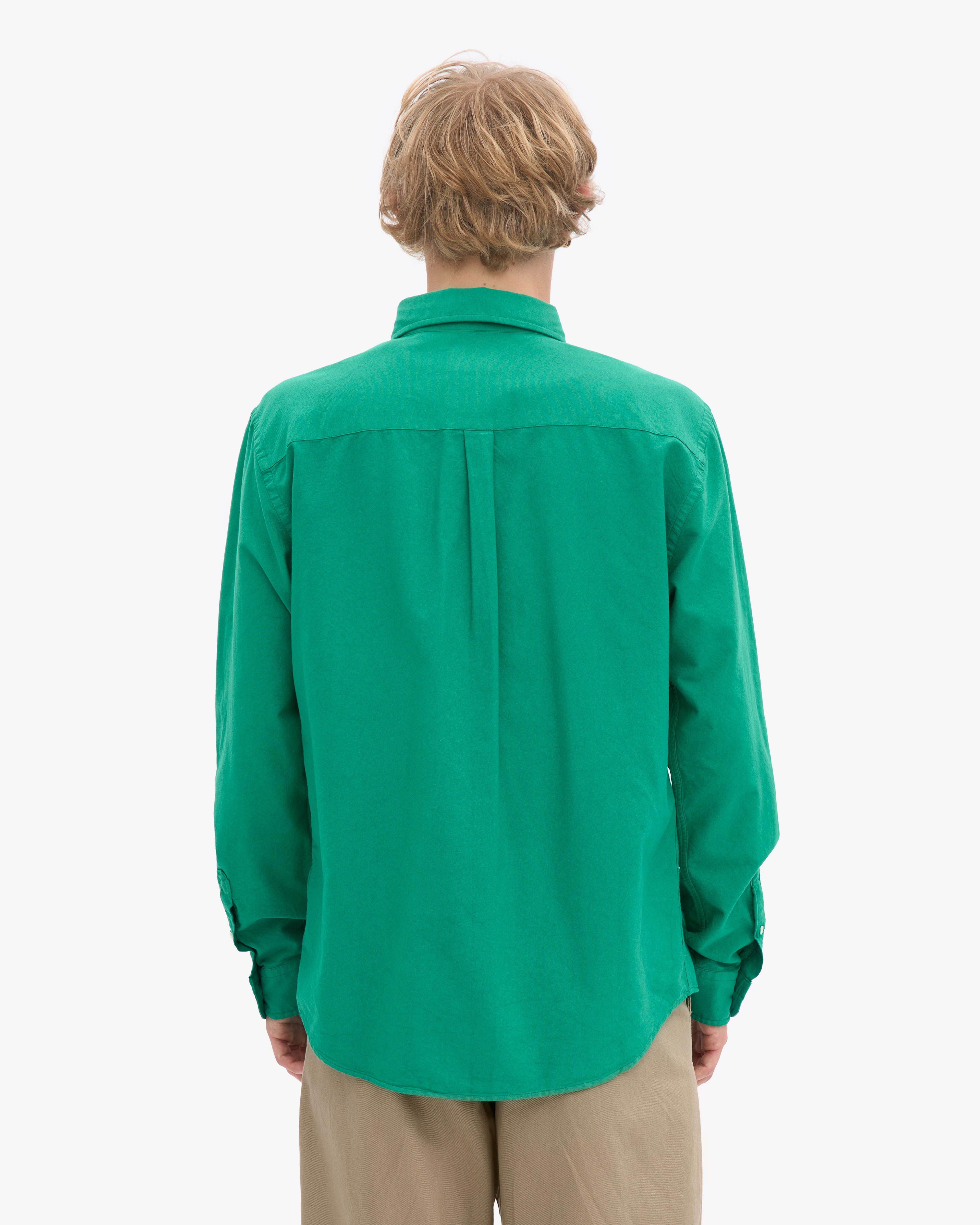 Organic Button Down Shirt - Kelly Green