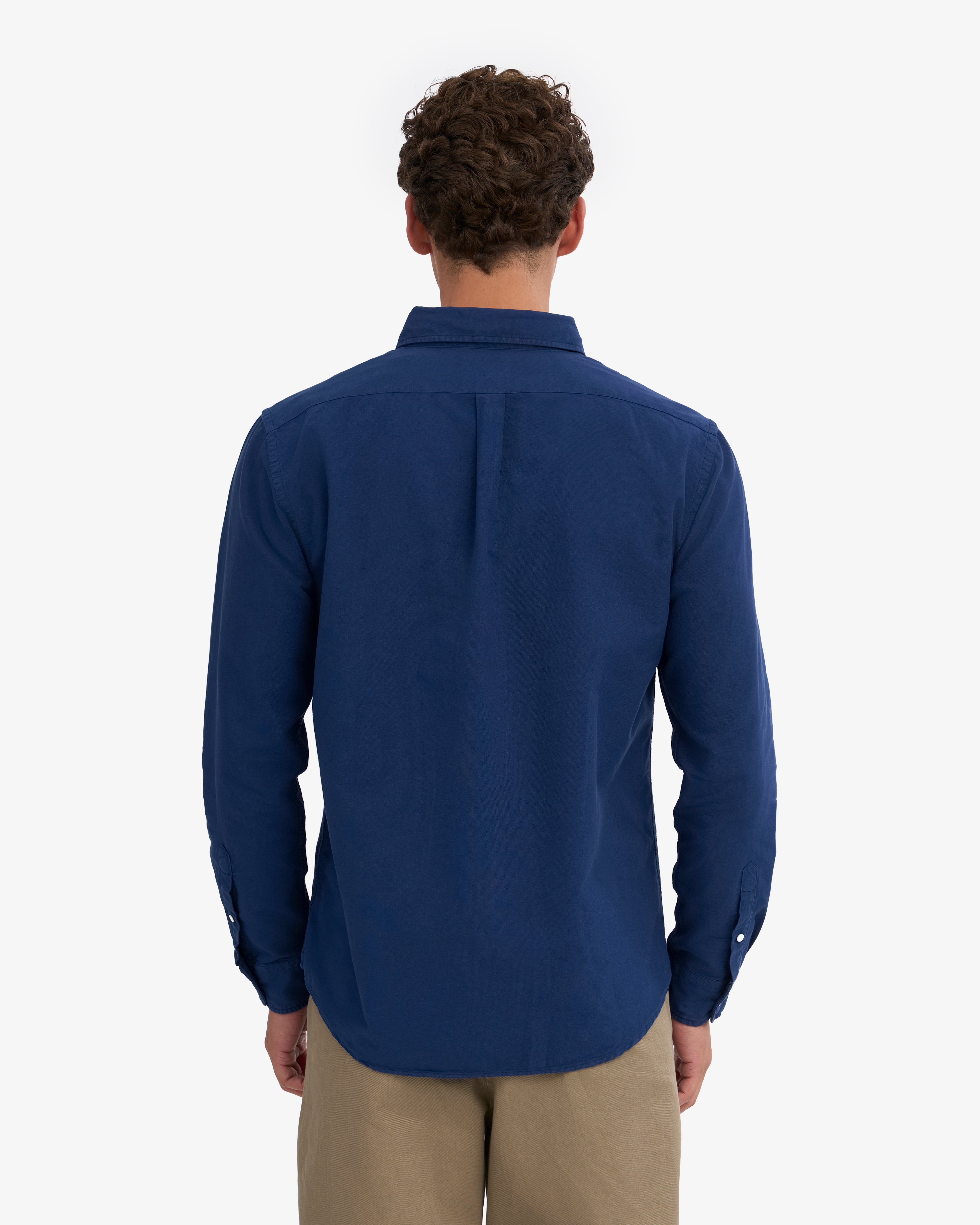 Organic Button Down Shirt - Marine Blue