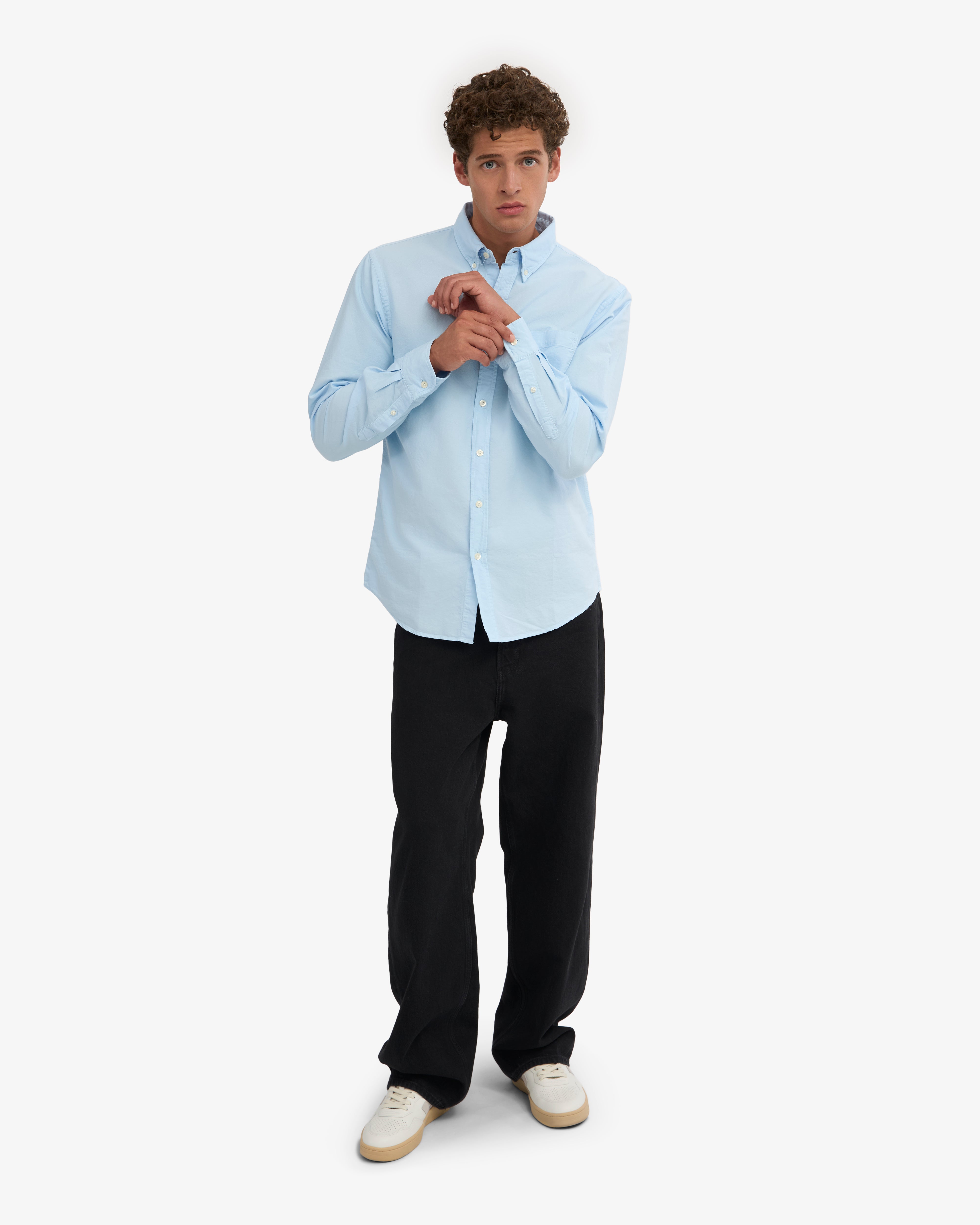 Organic Button Down Shirt - Polar Blue
