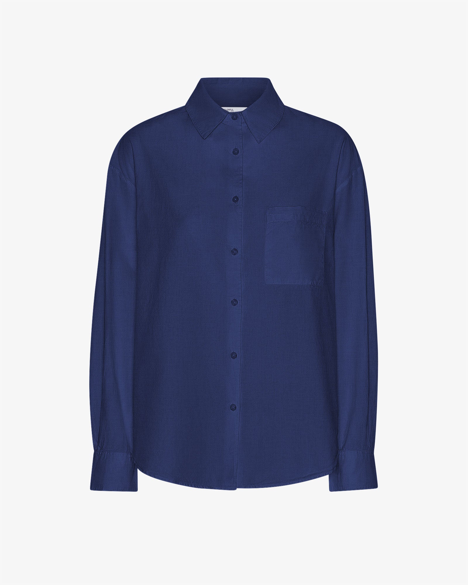 Organic Oversized Shirt - Marine Blue