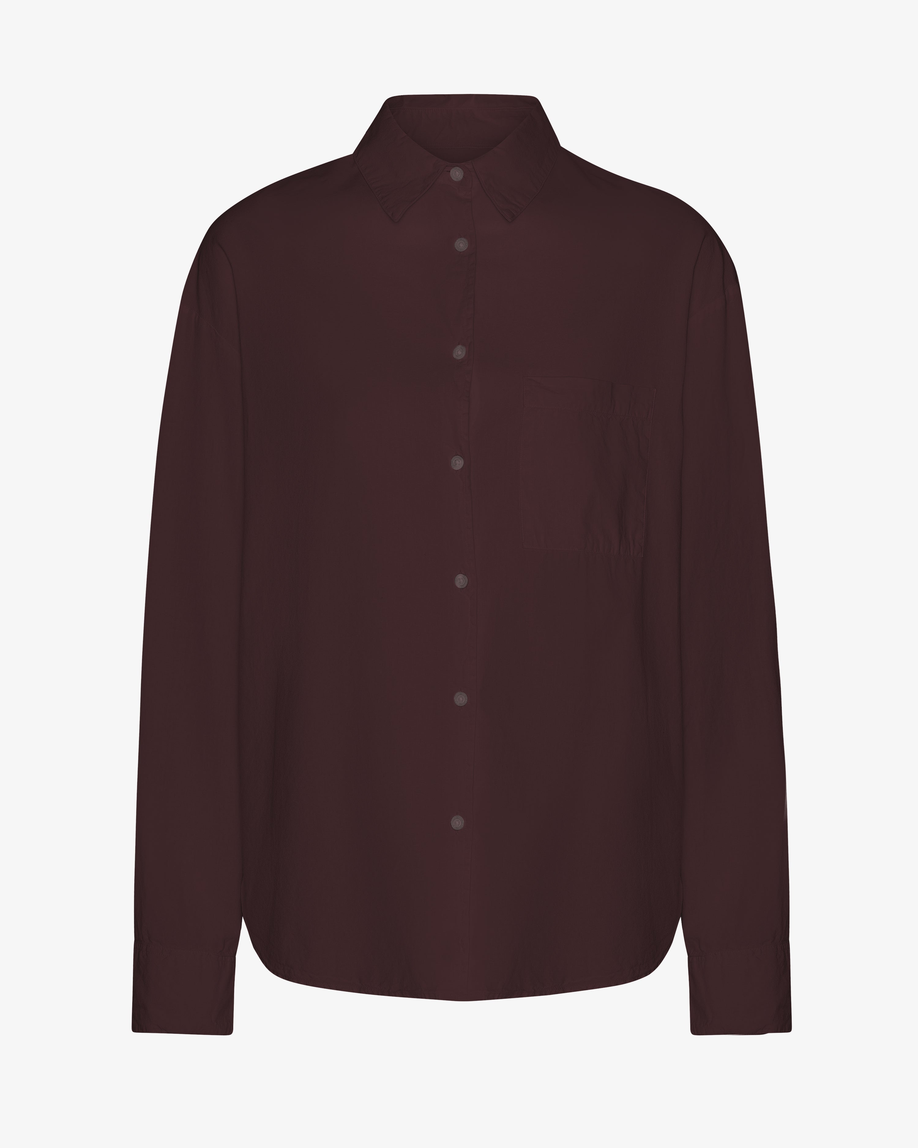 Organic Oversized Shirt - Oxblood Red