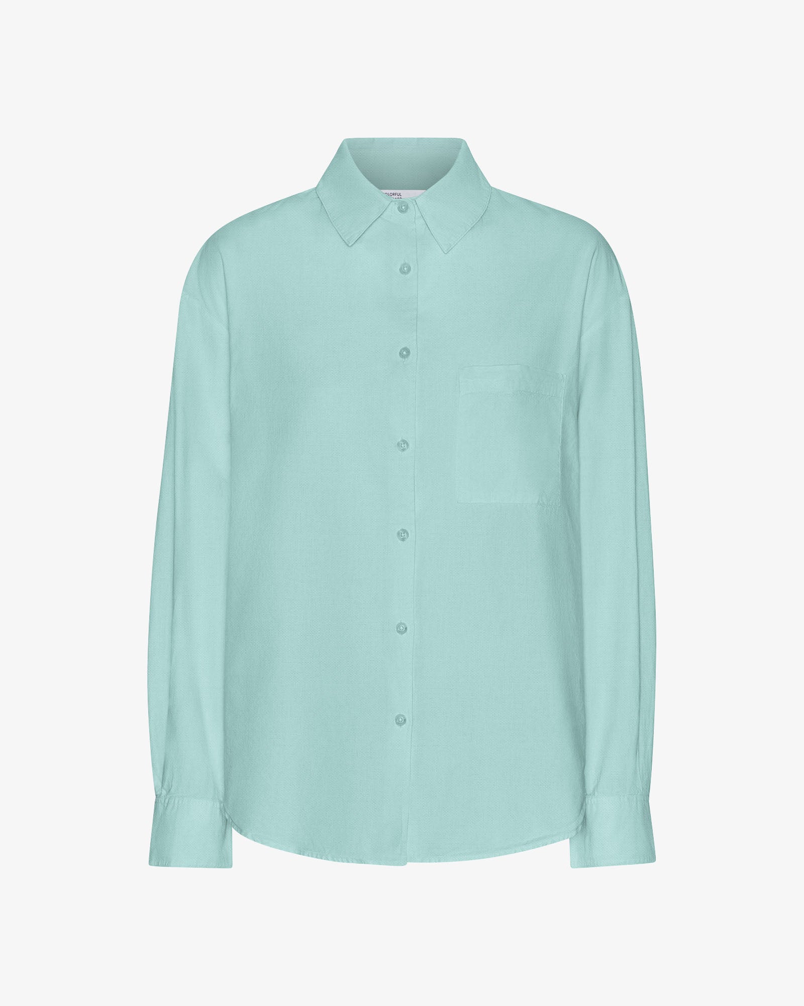 Organic Oversized Shirt - Teal Blue