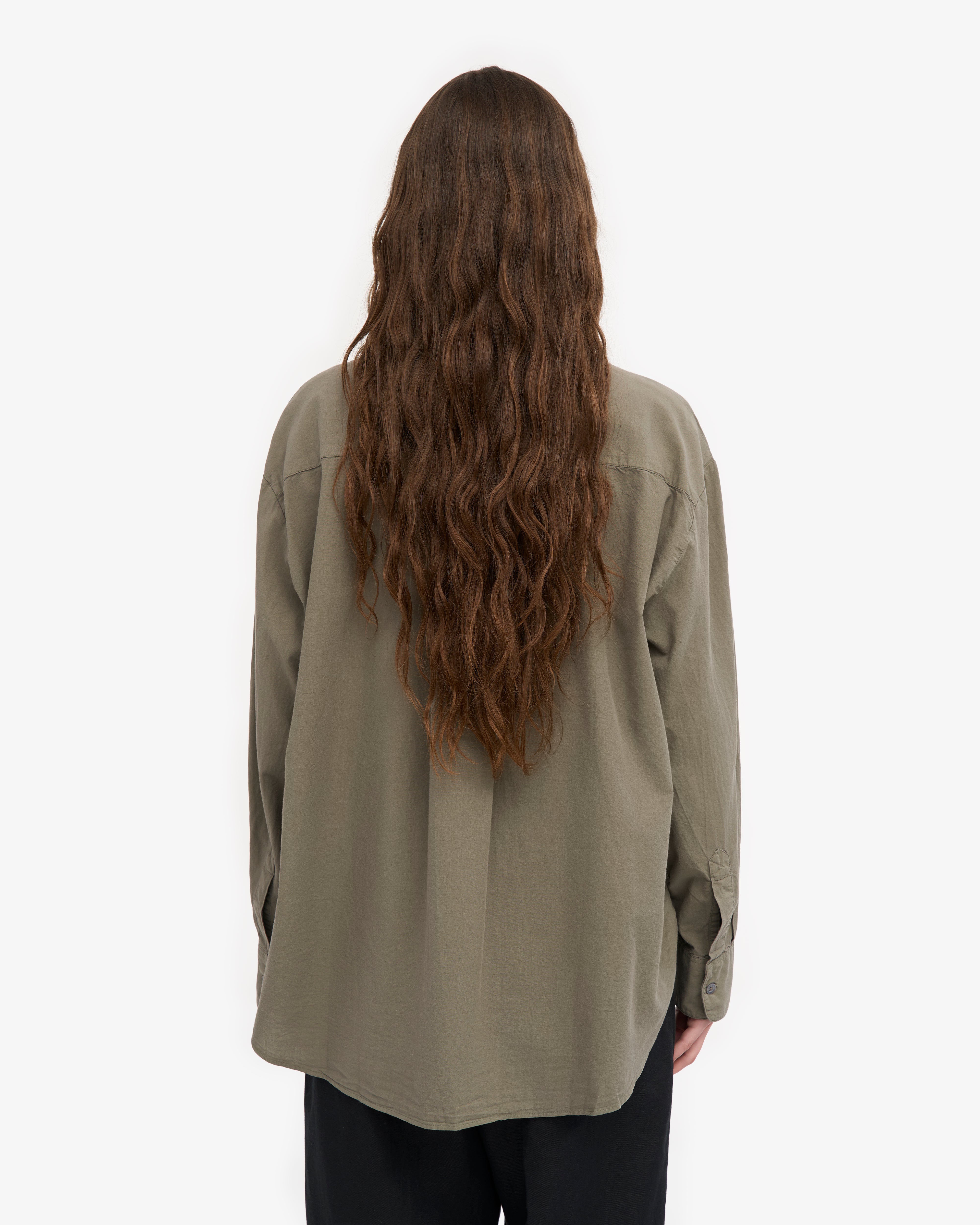 Organic Oversized Shirt - Dusty Olive