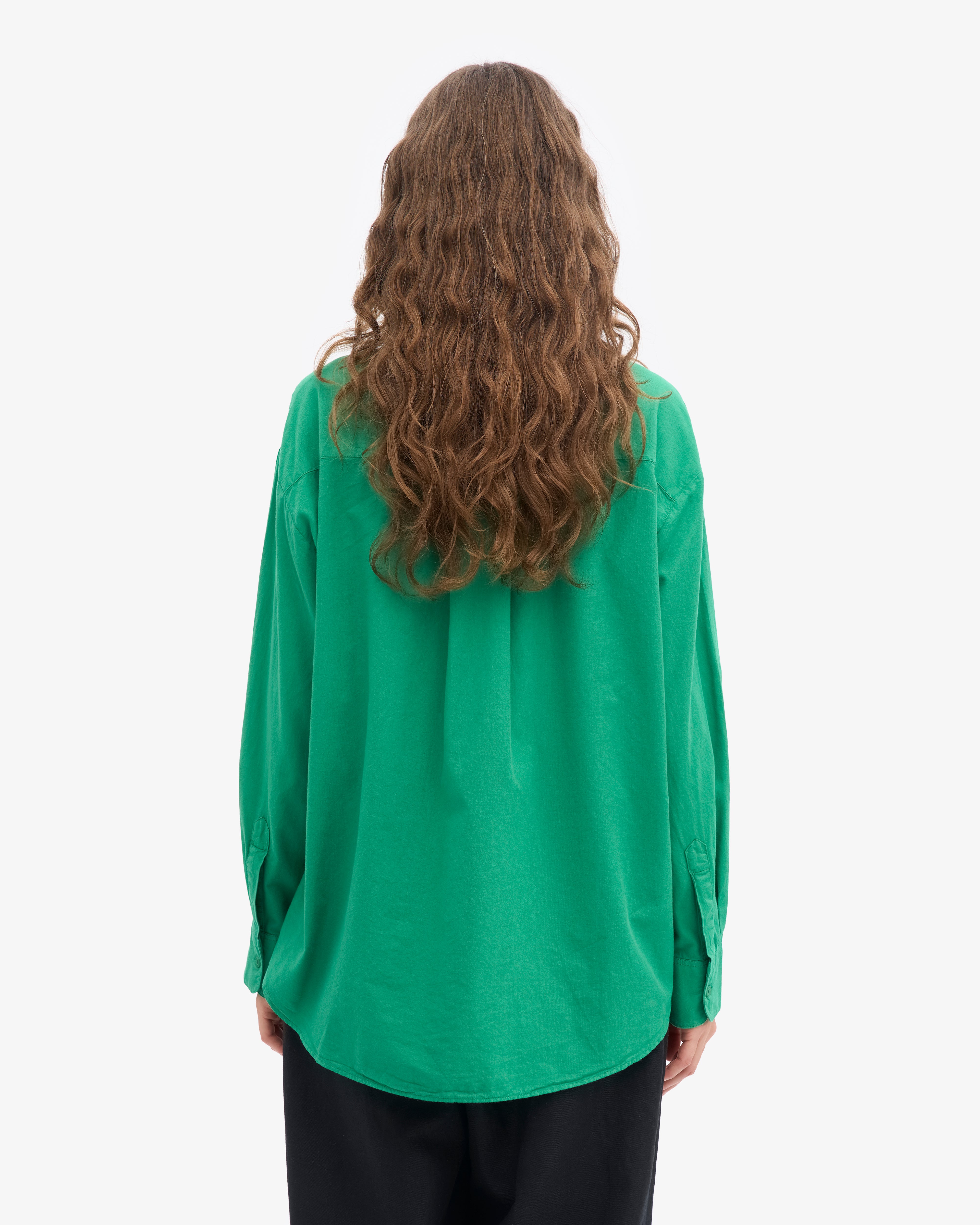 Organic Oversized Shirt - Kelly Green