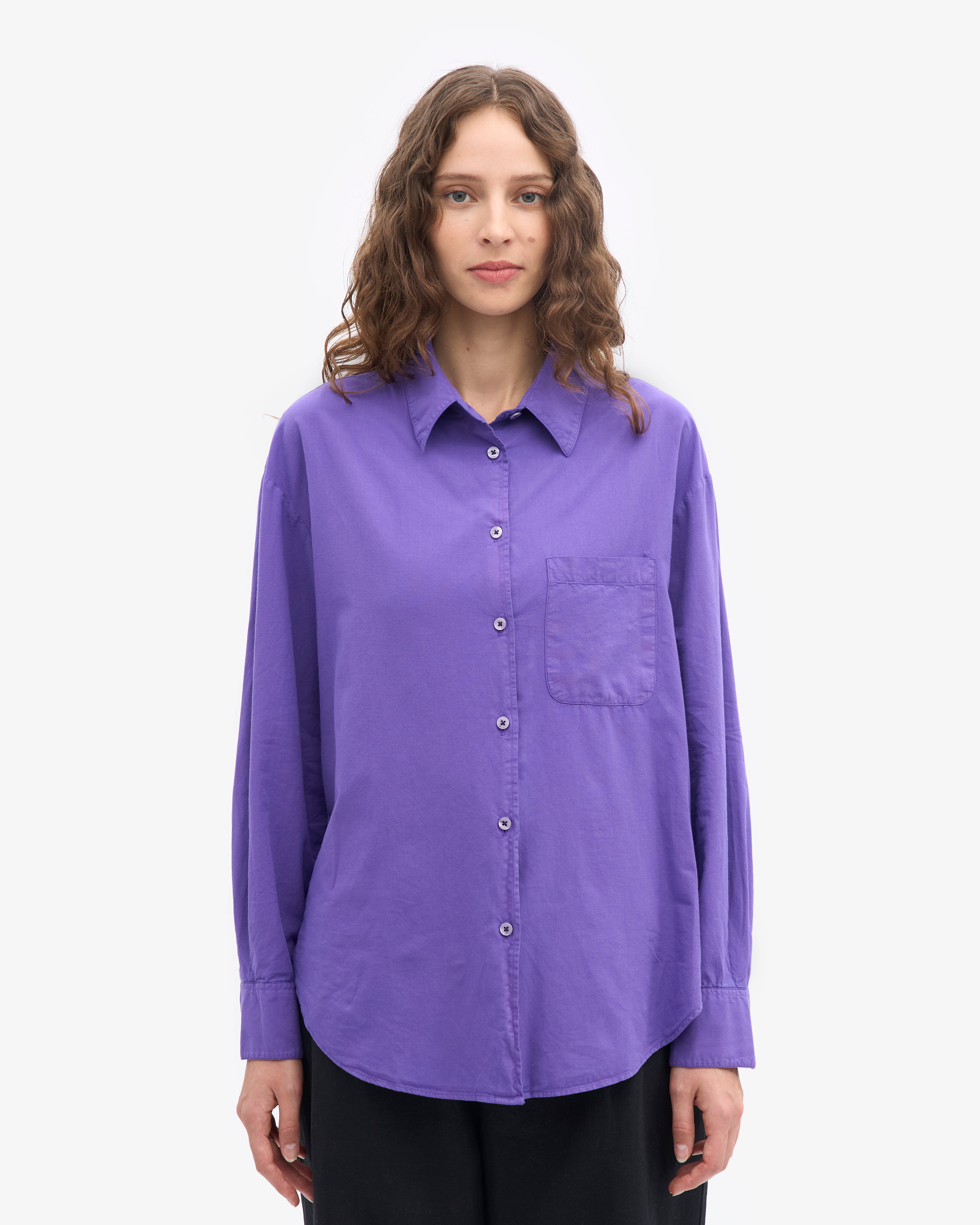 Organic Oversized Shirt - Ultra Violet