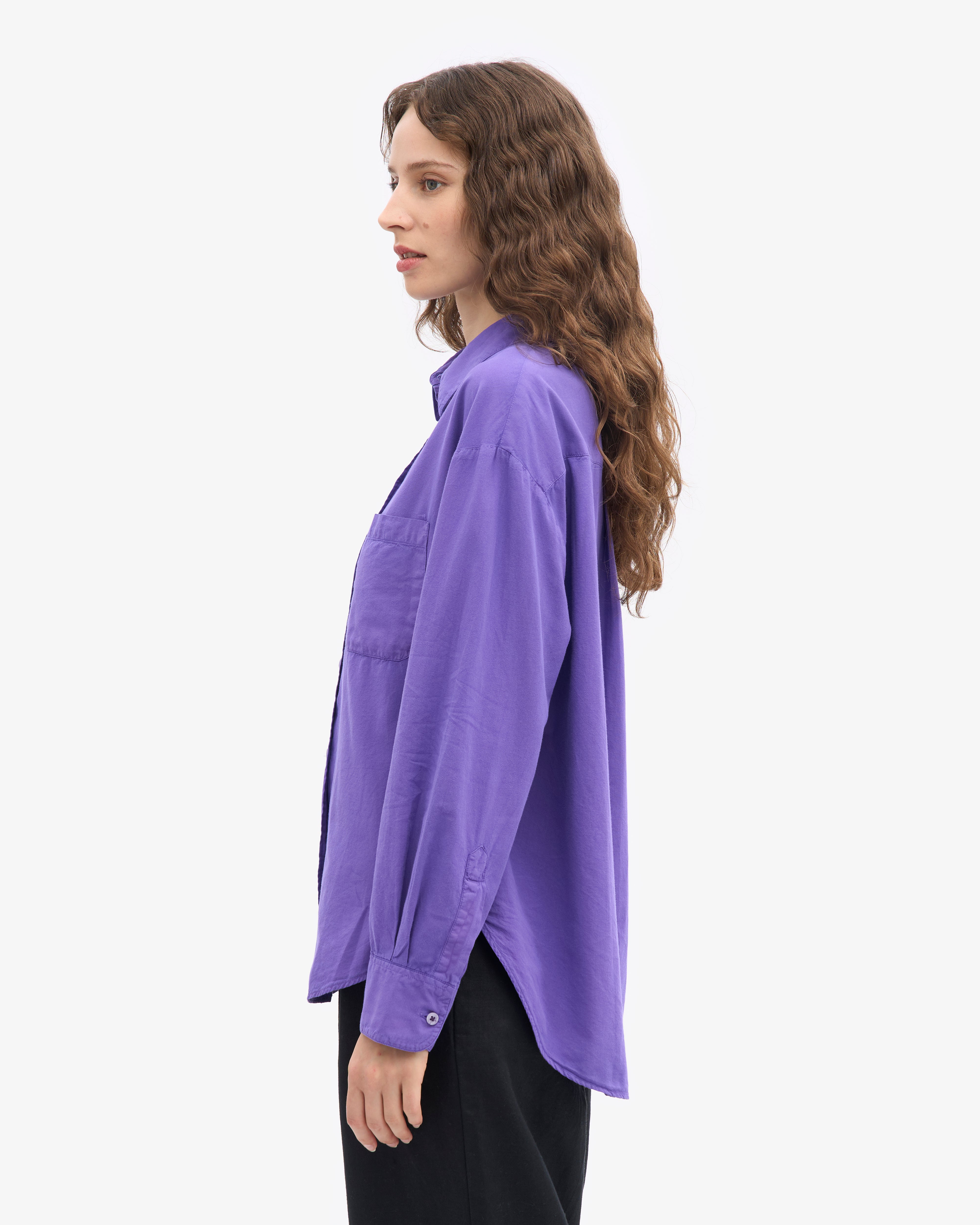 Organic Oversized Shirt - Ultra Violet