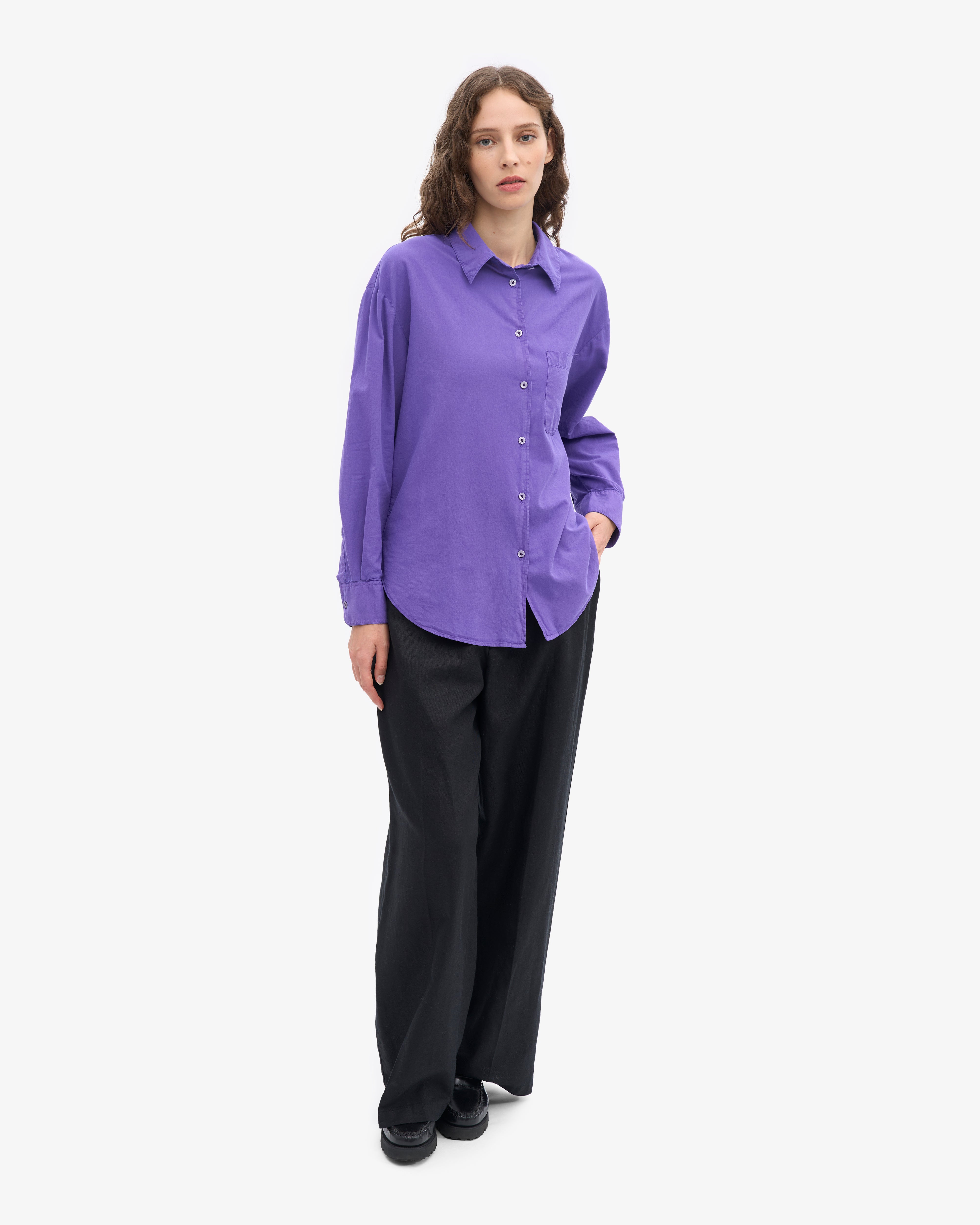 Organic Oversized Shirt - Ultra Violet
