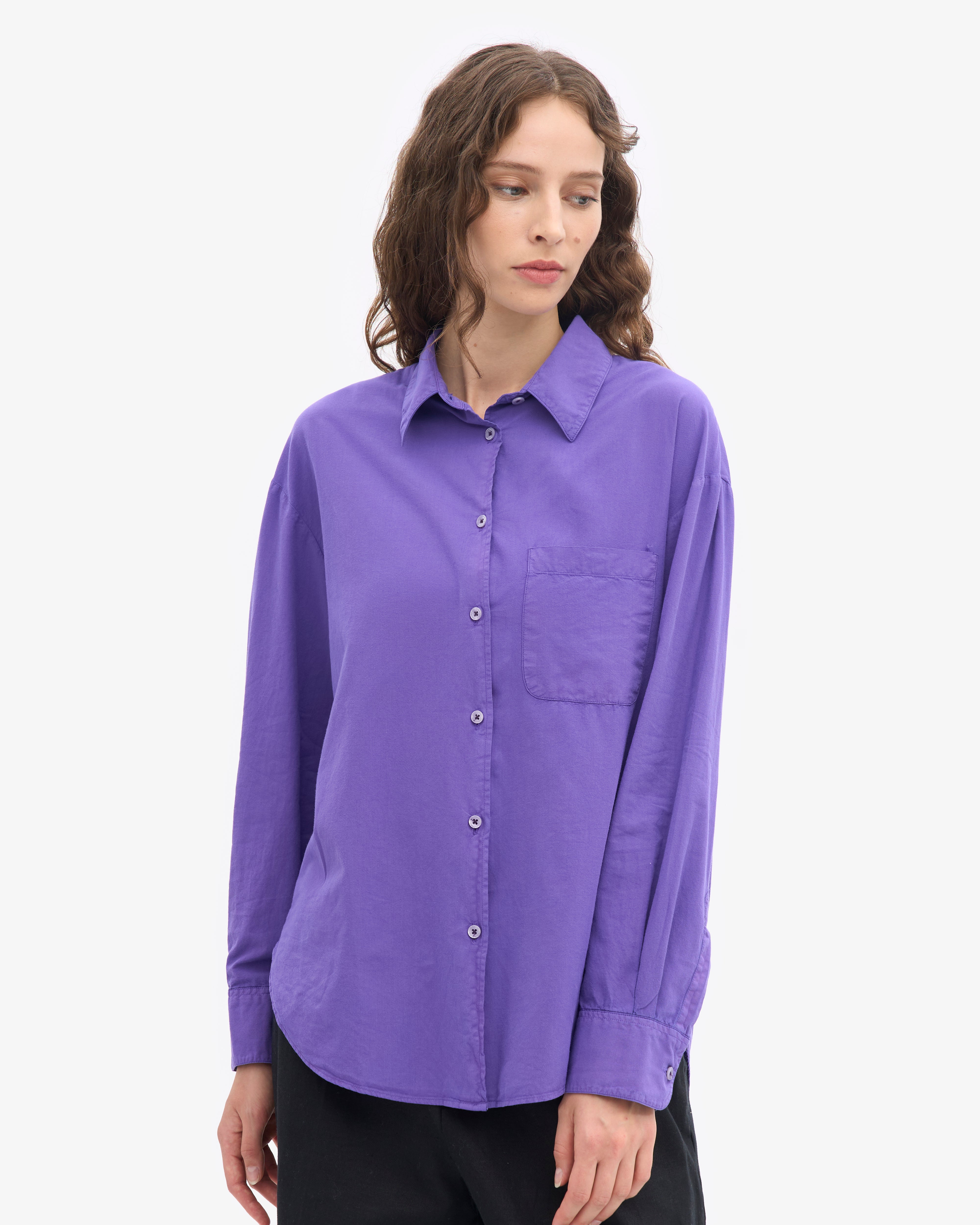 Organic Oversized Shirt - Ultra Violet