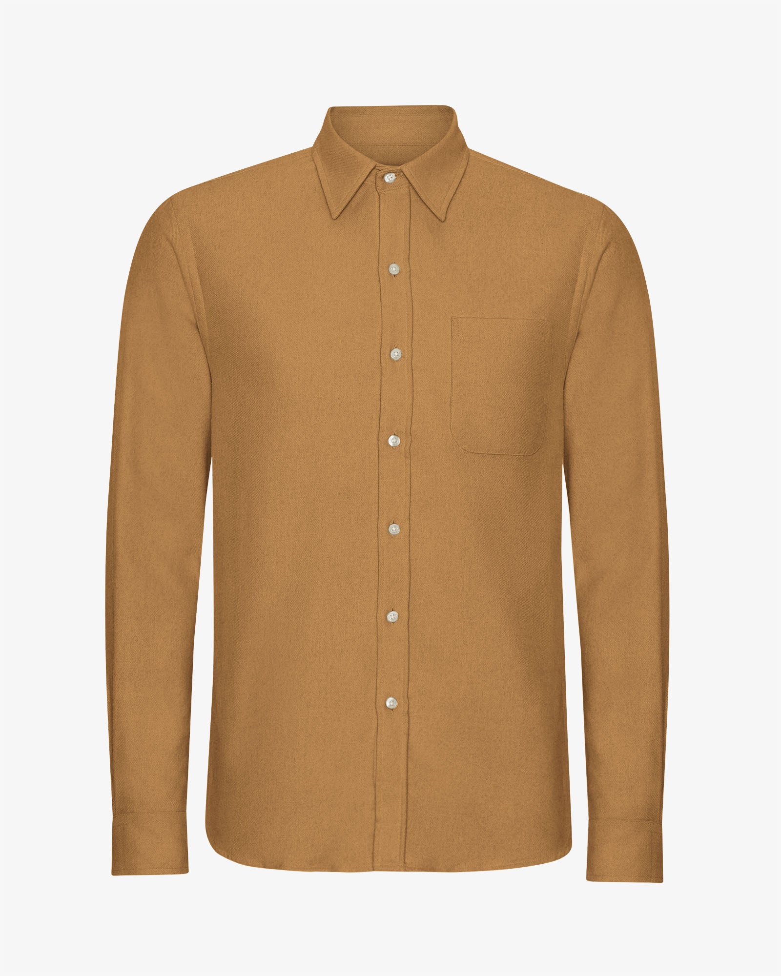 Organic Flannel Shirt - Sahara Camel