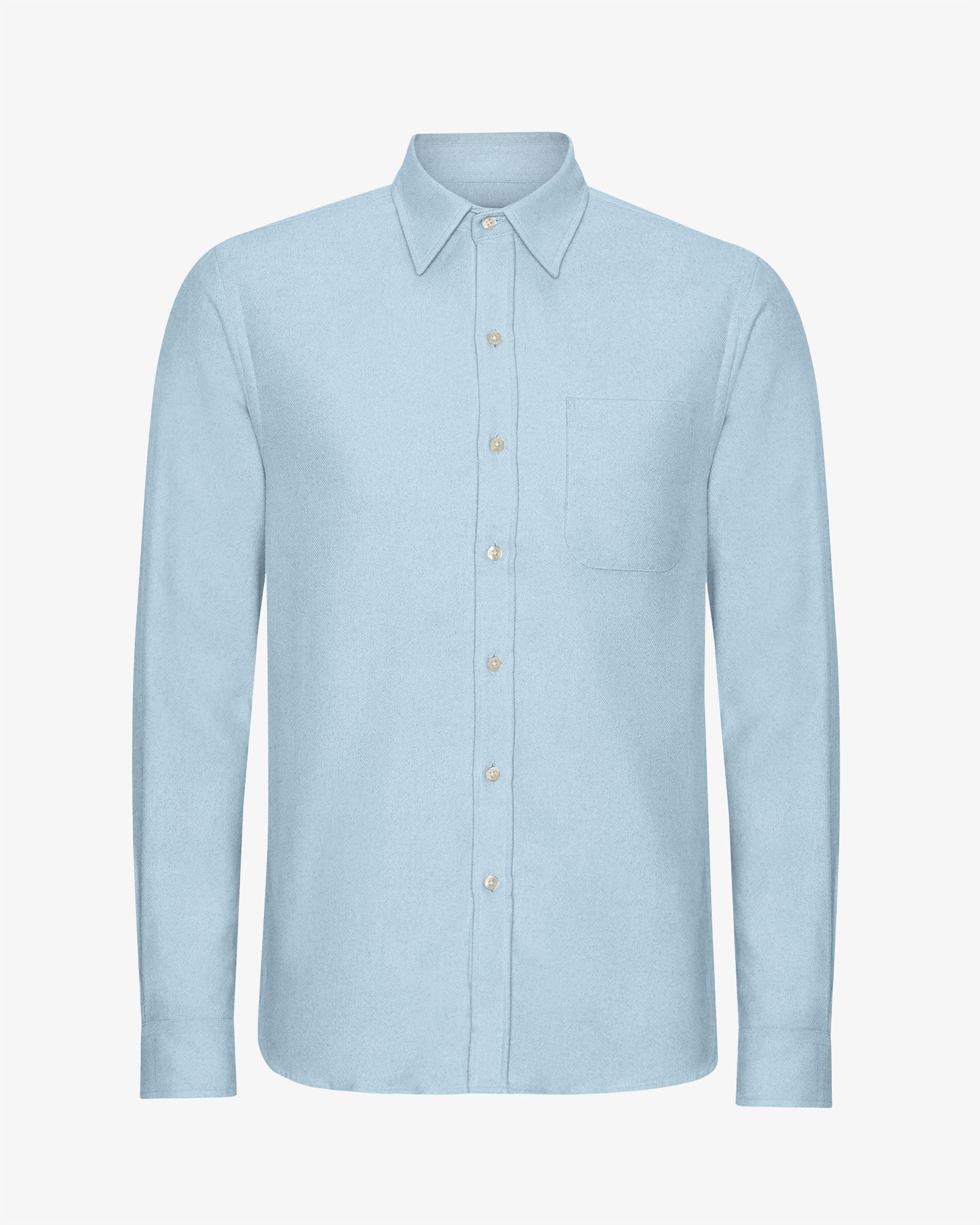 Organic Flannel Shirt - Seaside Blue