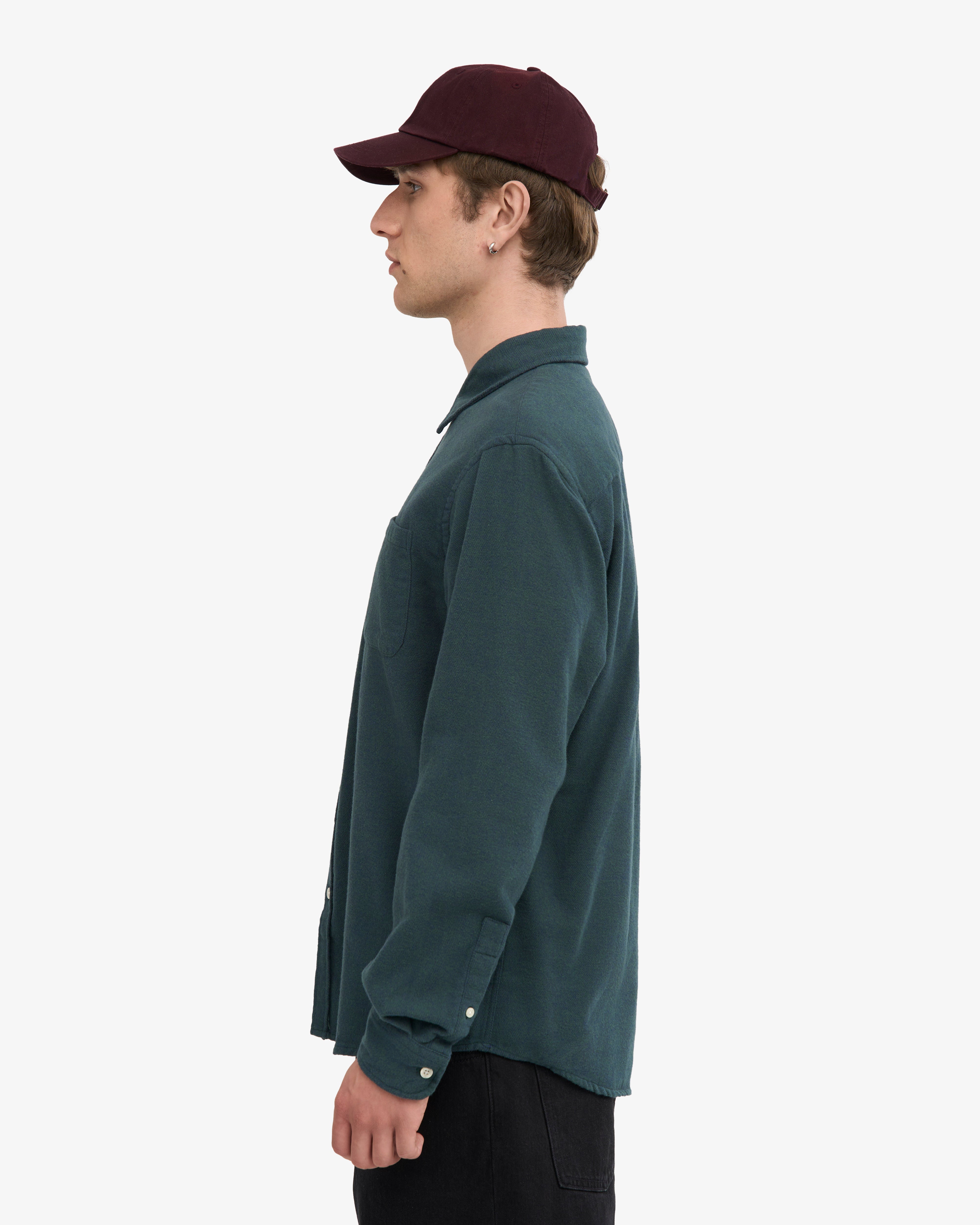 Organic Flannel Shirt - Ocean Green