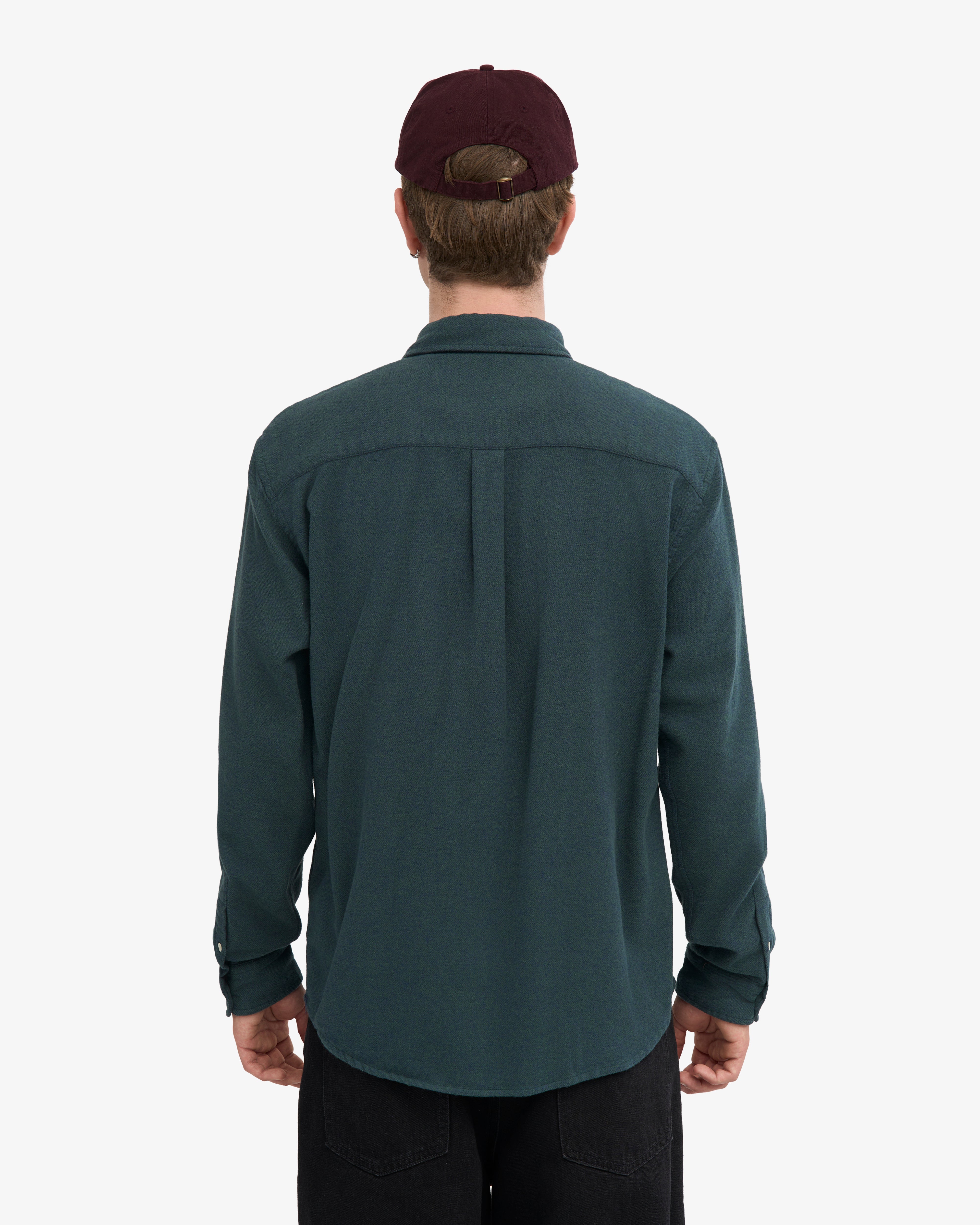 Organic Flannel Shirt - Ocean Green