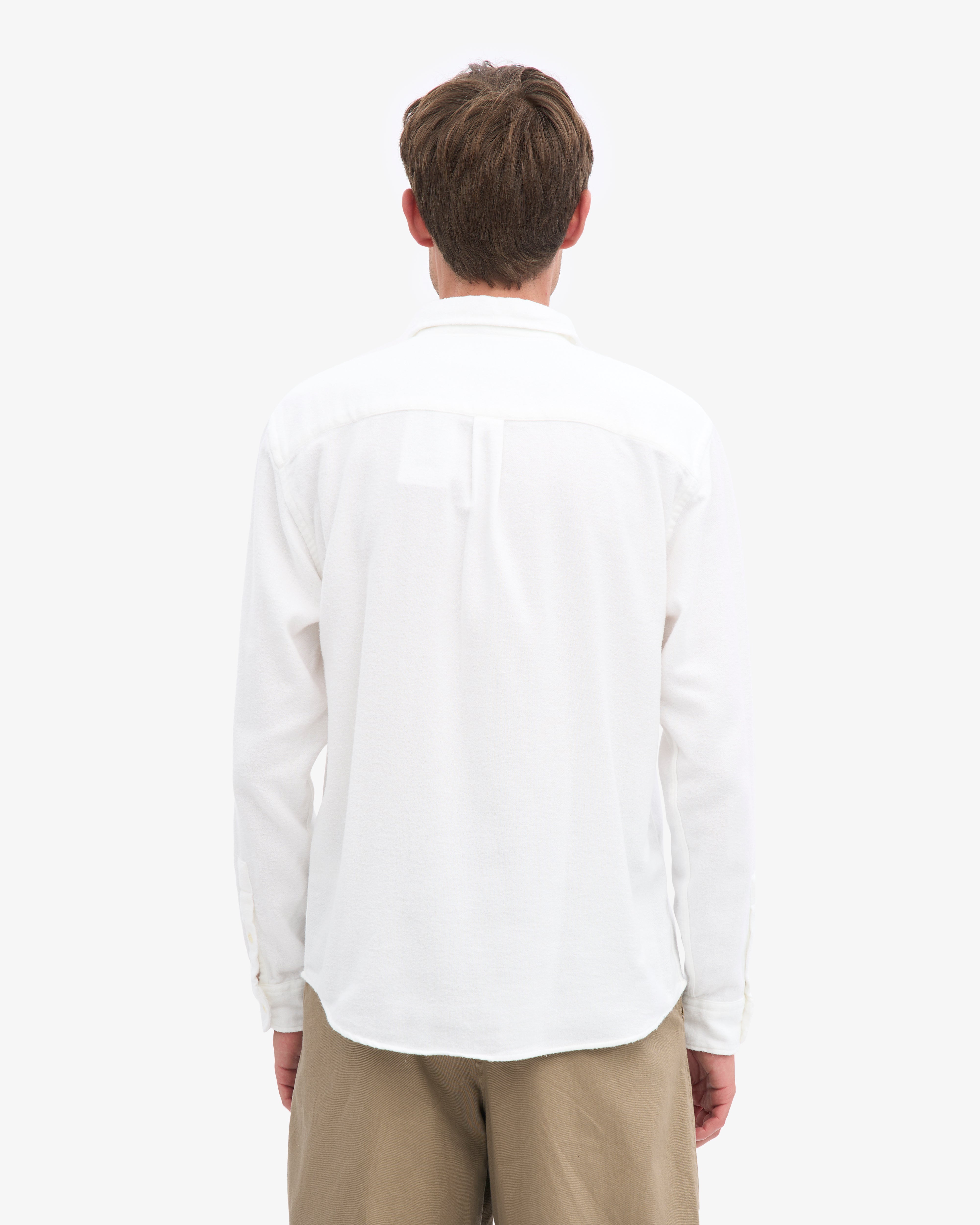 Organic Flannel Shirt - Optical White