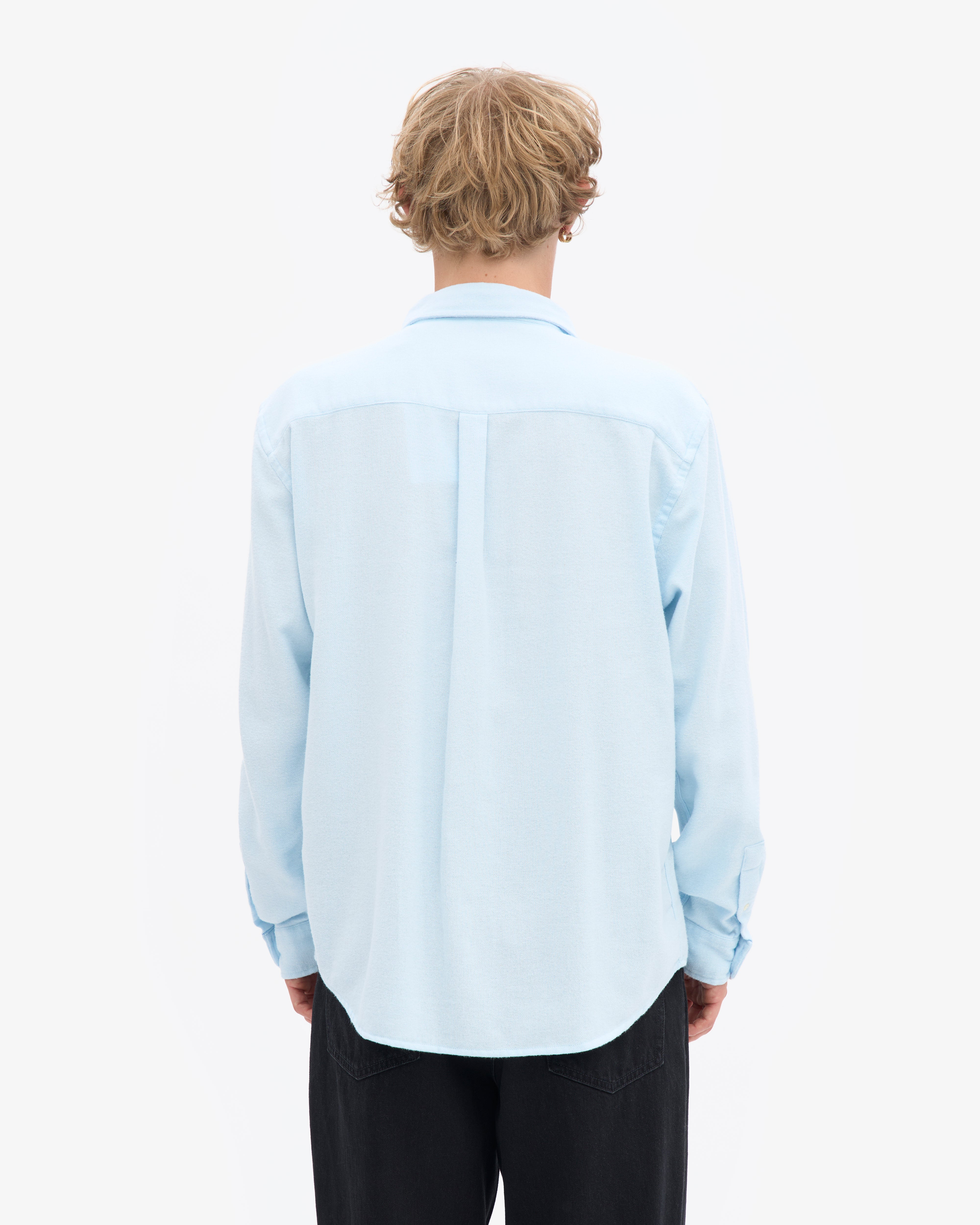 Organic Flannel Shirt - Polar Blue