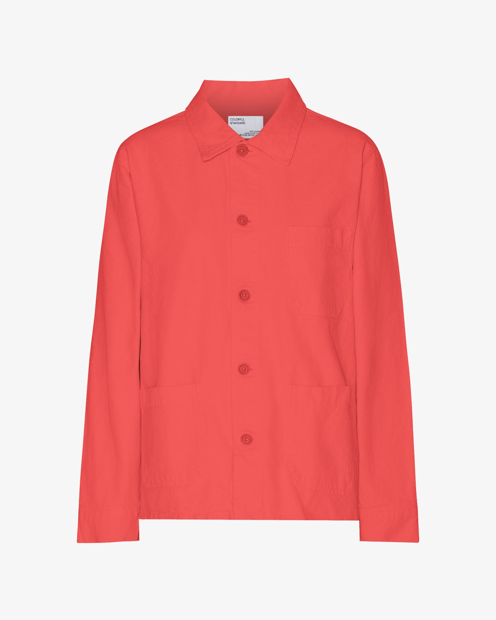 Organic Workwear Jacket - Red Tangerine