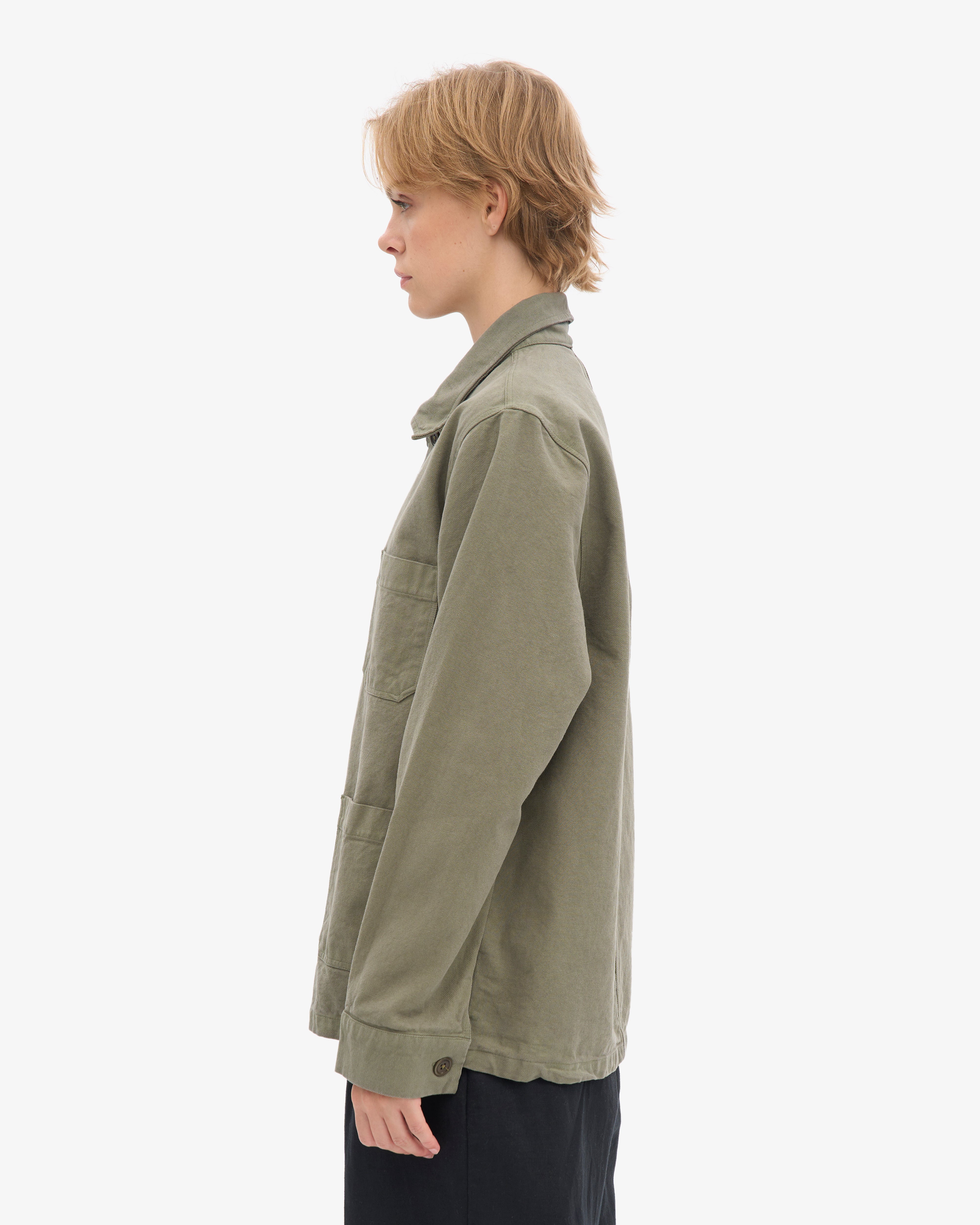 Organic Workwear Jacket - Dusty Olive