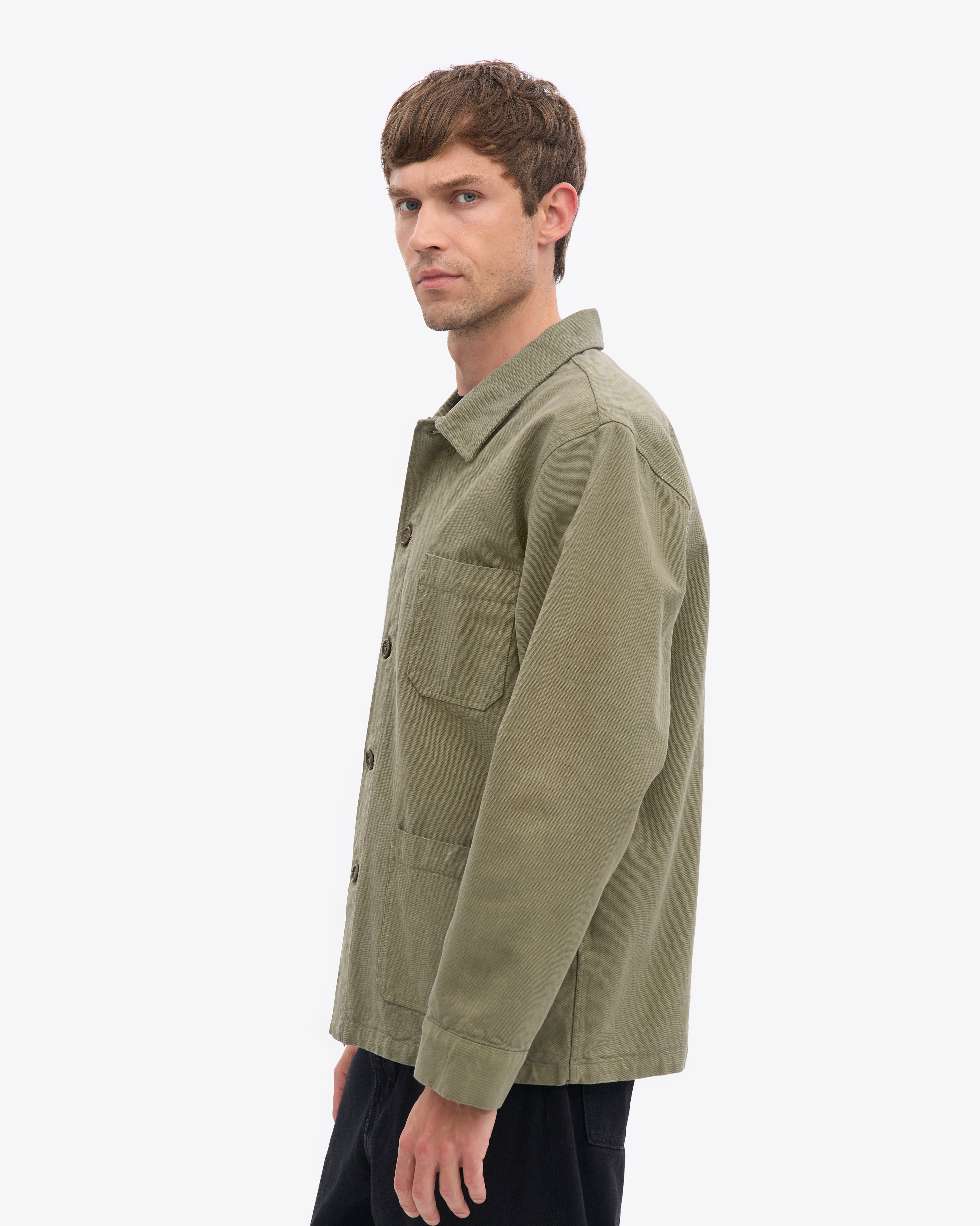 Organic Workwear Jacket - Dusty Olive