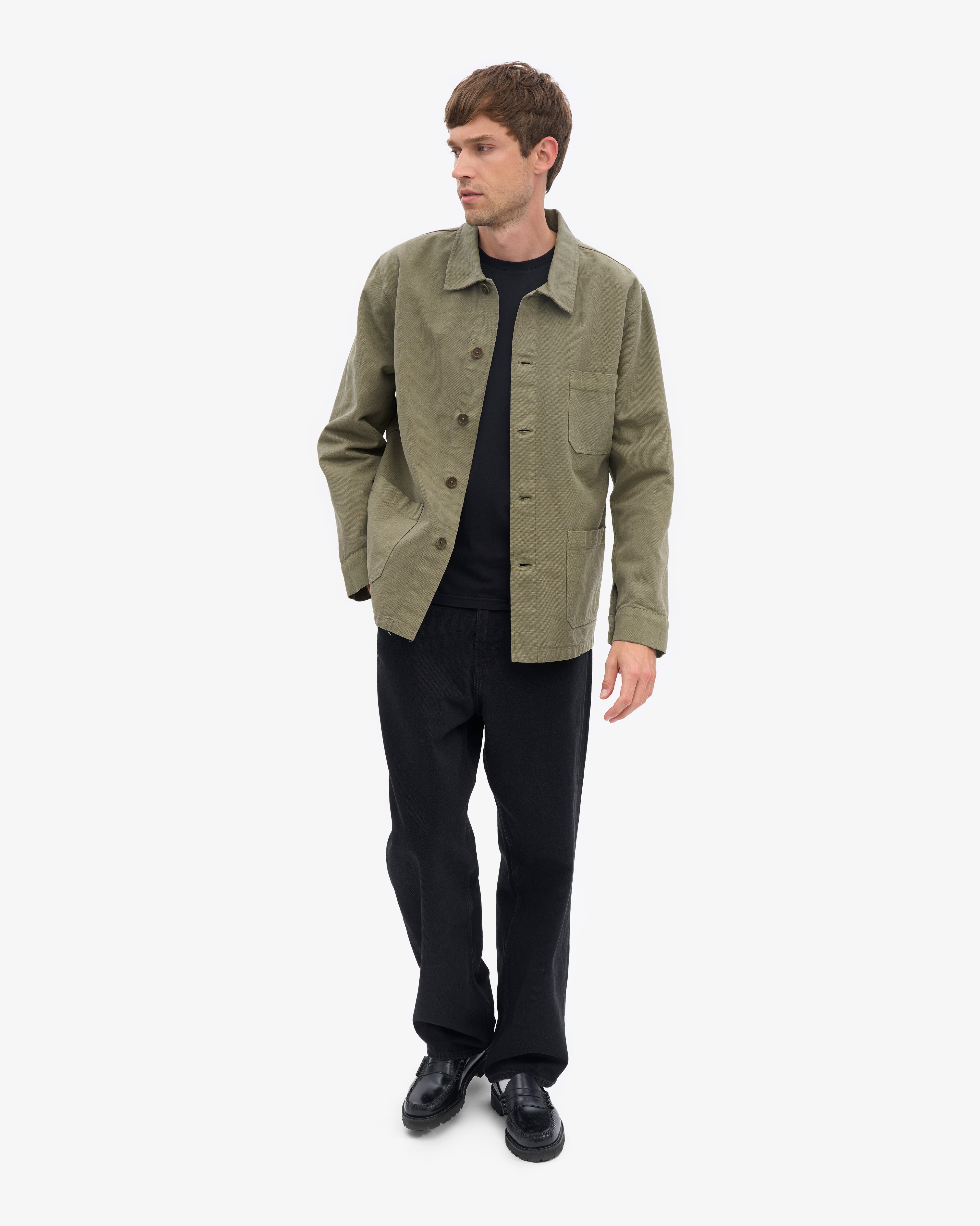 Organic Workwear Jacket - Dusty Olive
