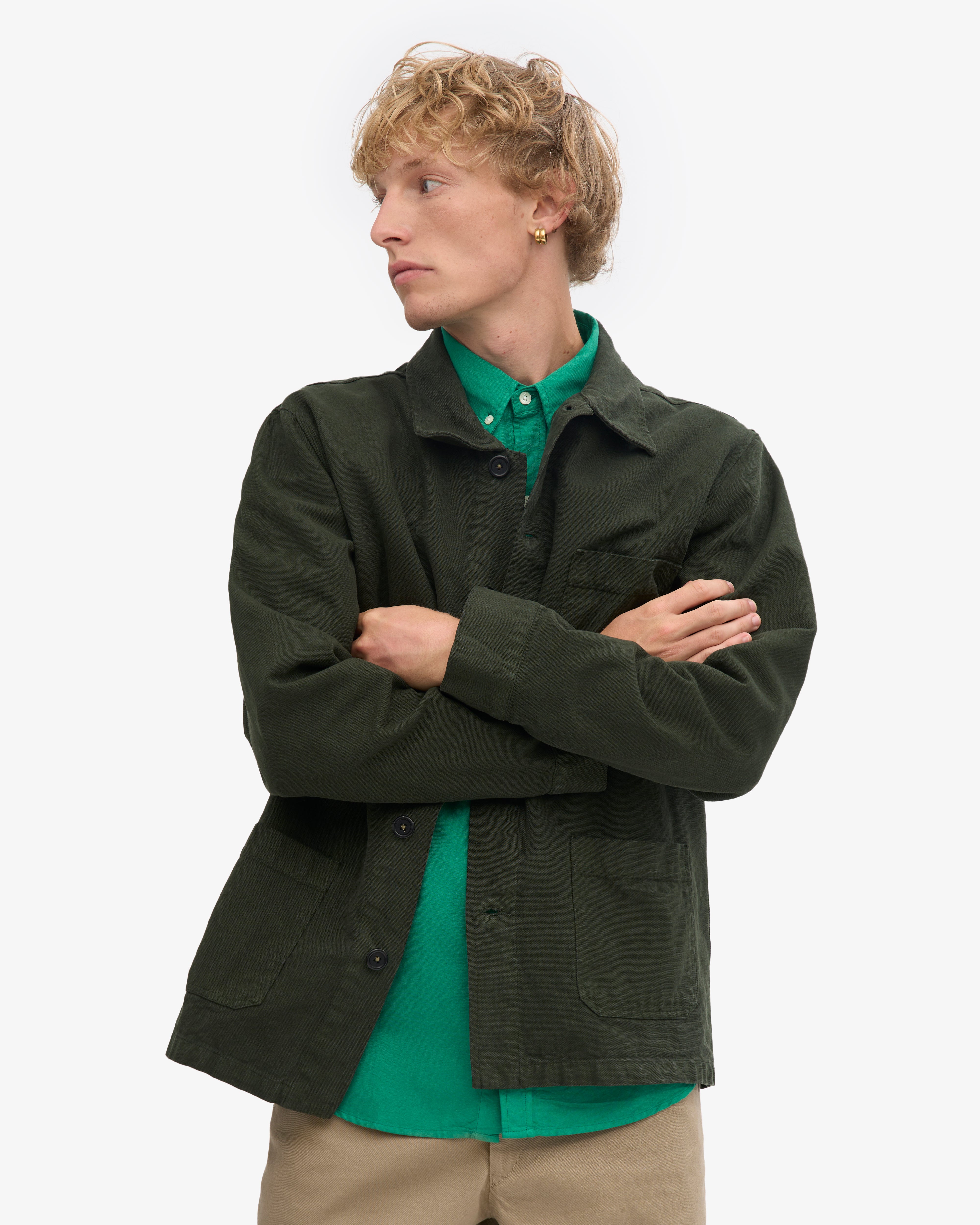 Organic Workwear Jacket - Hunter Green