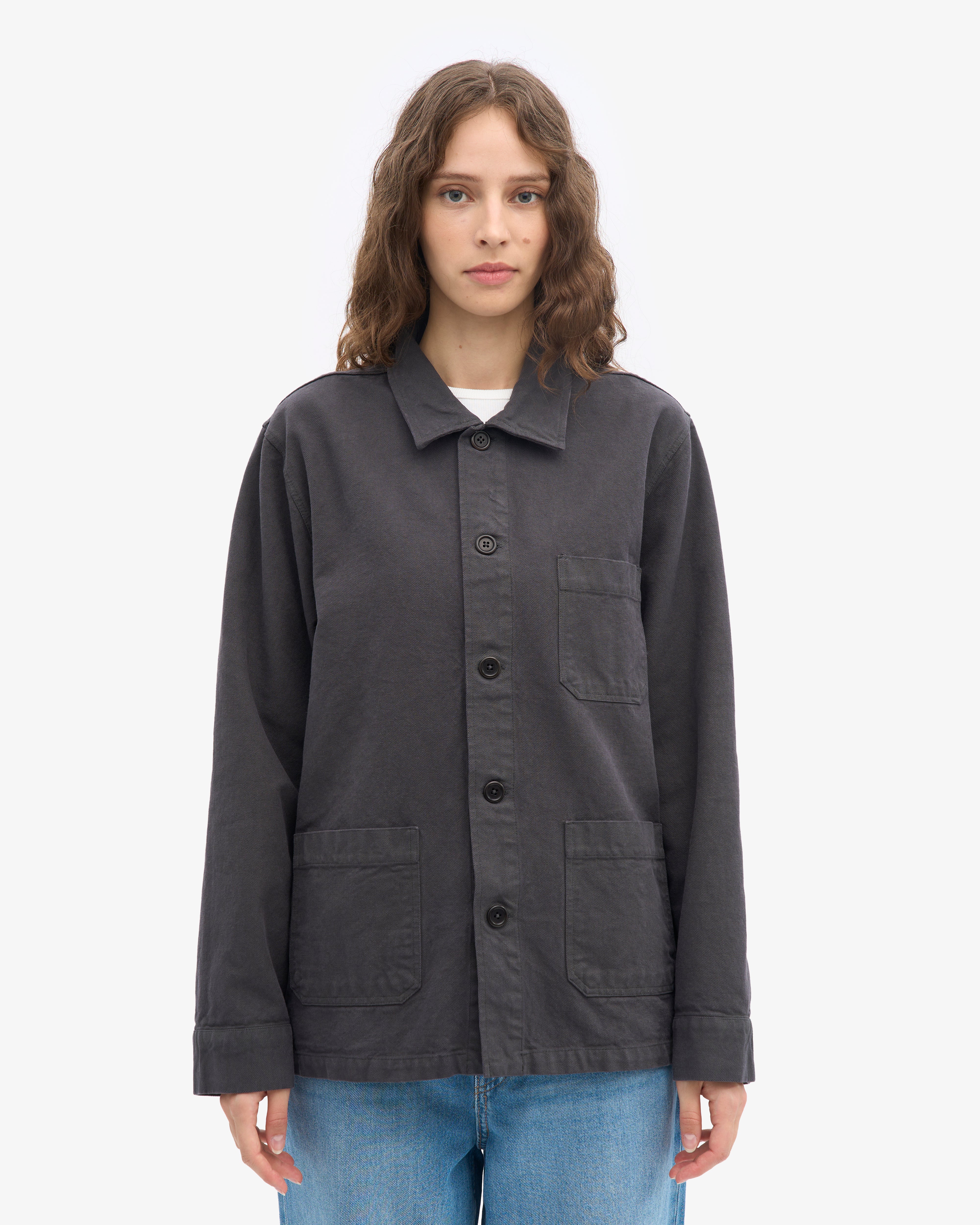 Organic Workwear Jacket - Lava Grey