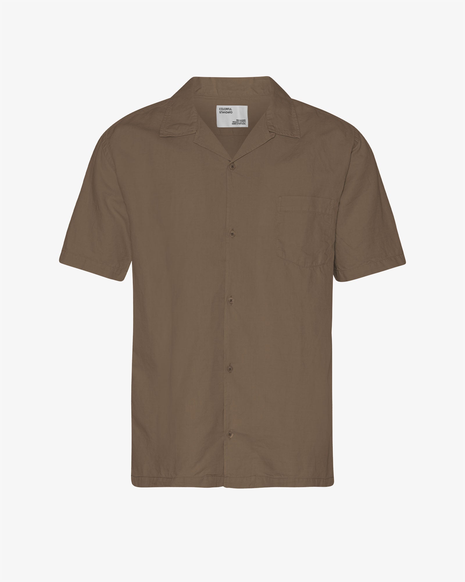 Linen Short Sleeved Shirt - Cedar Brown